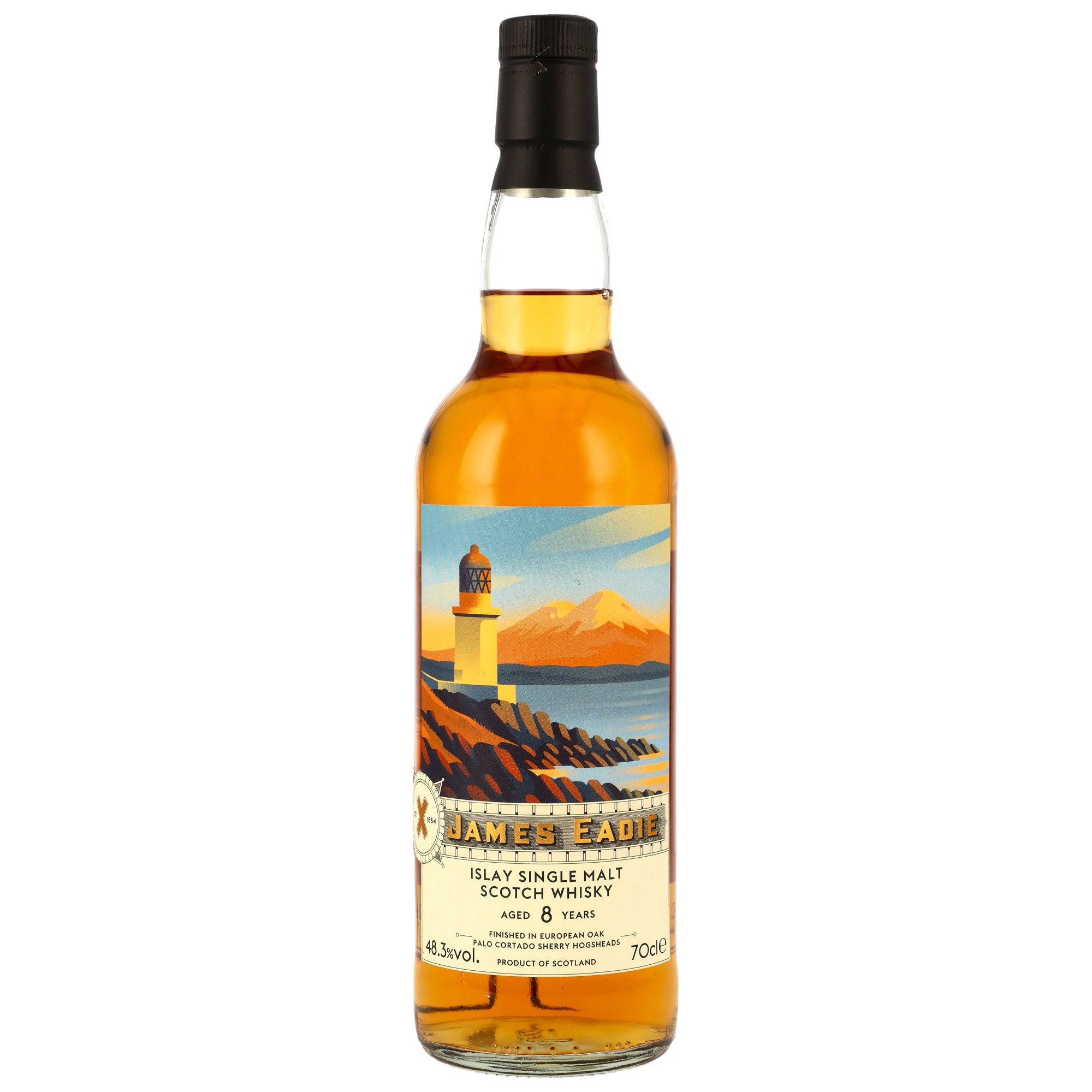 Islay Single Malt 8 Jahre (Caol Ila) Palo Cortado Sherry Hogsheads Finish James Eadie 48.3% 0,7l