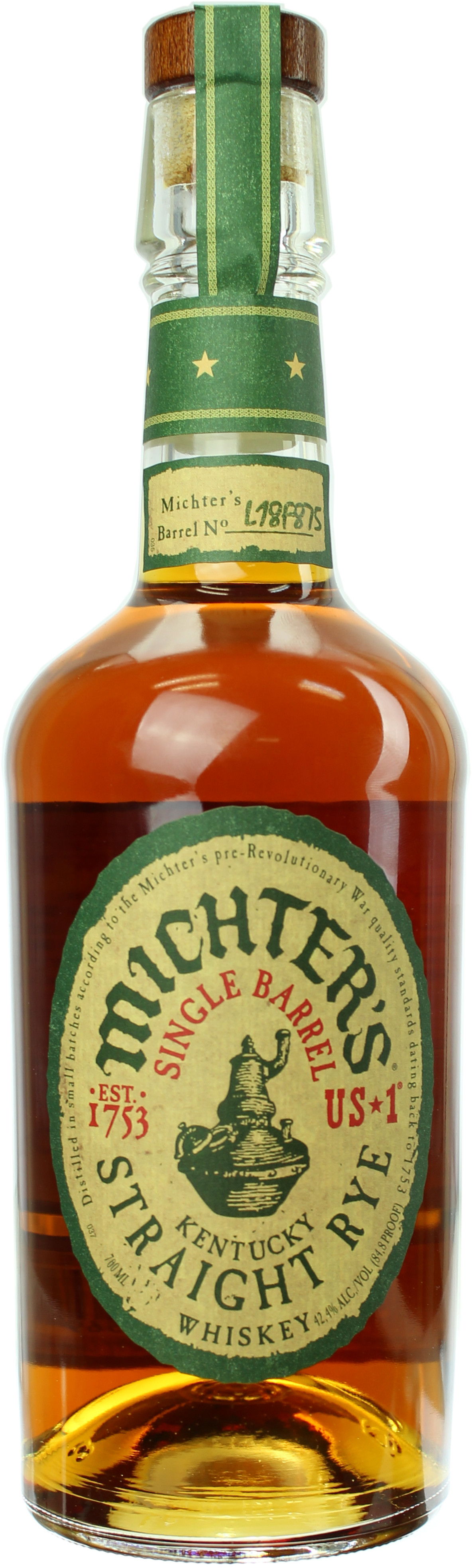 Michter's Single Barrel Straight Rye 42.4% 0,7l