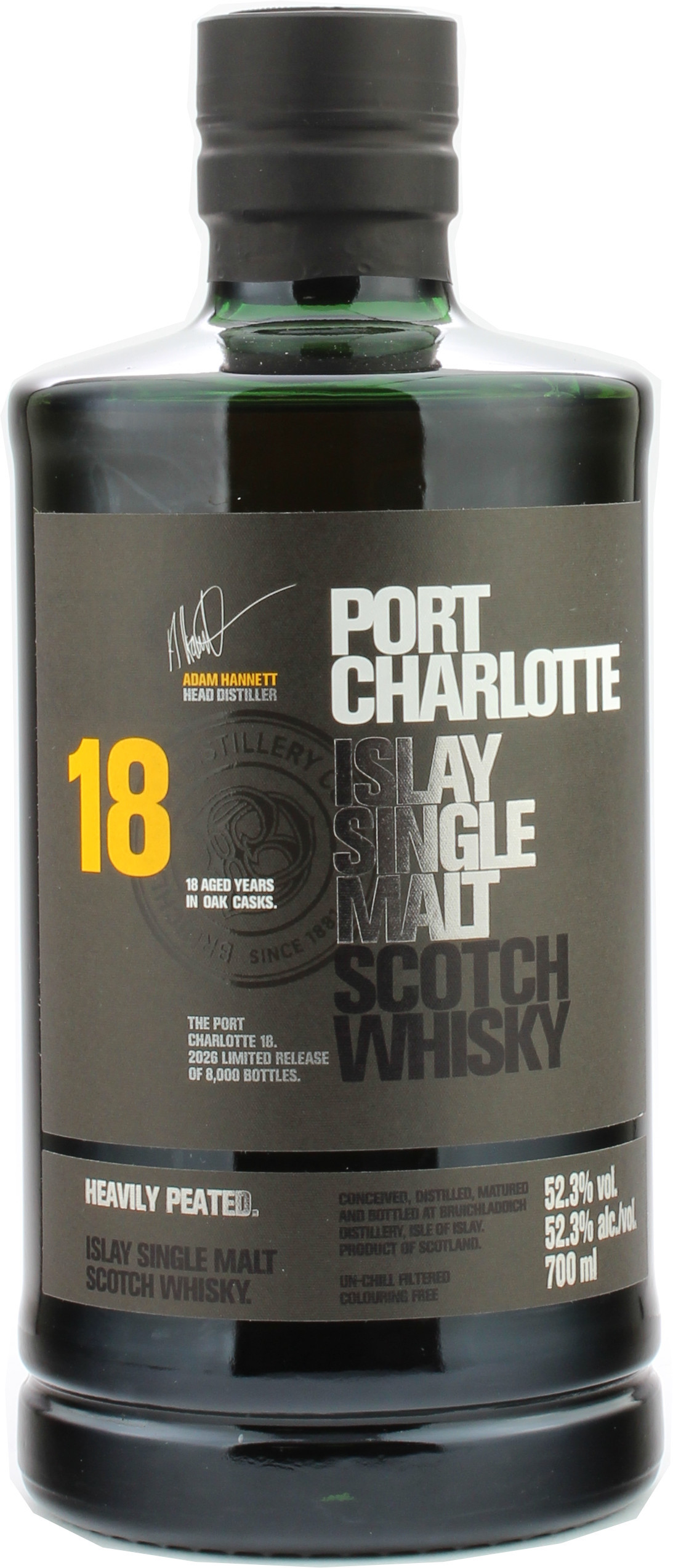 Port Charlotte Heavily Peated 18 Jahre 2026 52.3% 0,7l