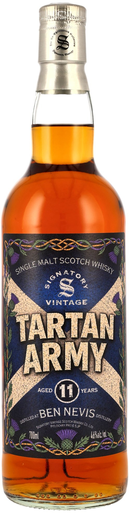 Ben Nevis 11 Jahre Sherry Casks Tartan Army Signatory 46.0% 0,7l