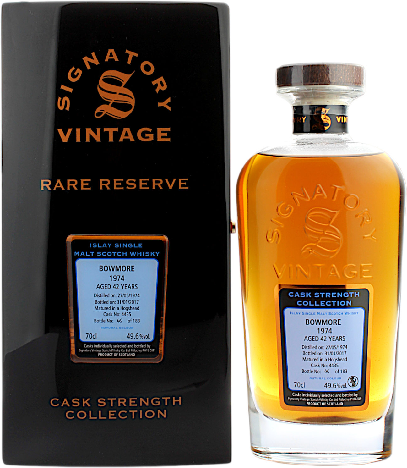 Bowmore 42 Jahre 1974/2017 Single Cask Signatory Cask Strength 49.6% 0,7l
