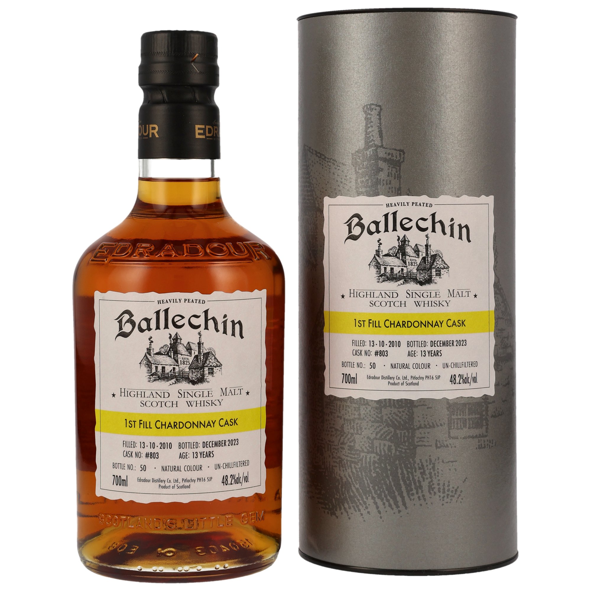Ballechin 13 Jahre 2010/2023 Chardonnay Cask #803 St. Michael Eppan 48.2% 0,7l