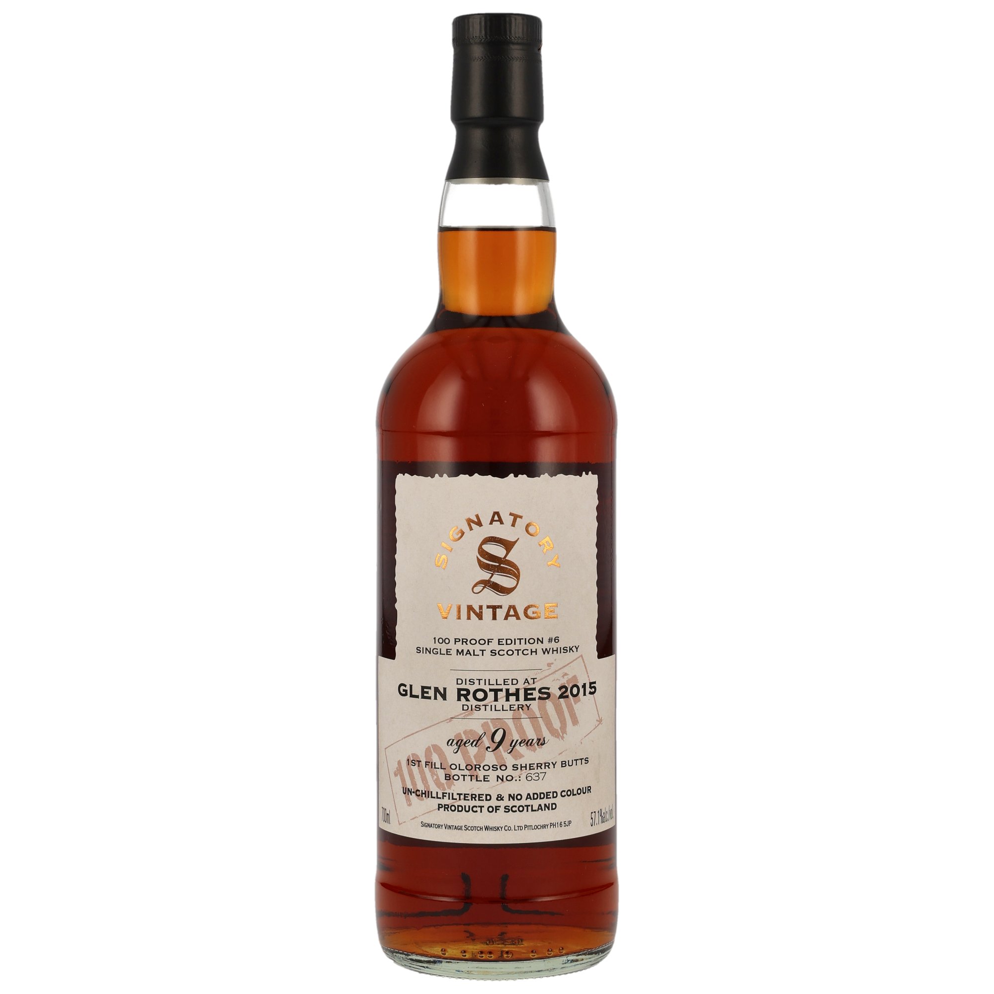 Glenrothes 9 Jahre 2015/2024 Signatory 100 Proof Edition #6 57.1% 0,7l