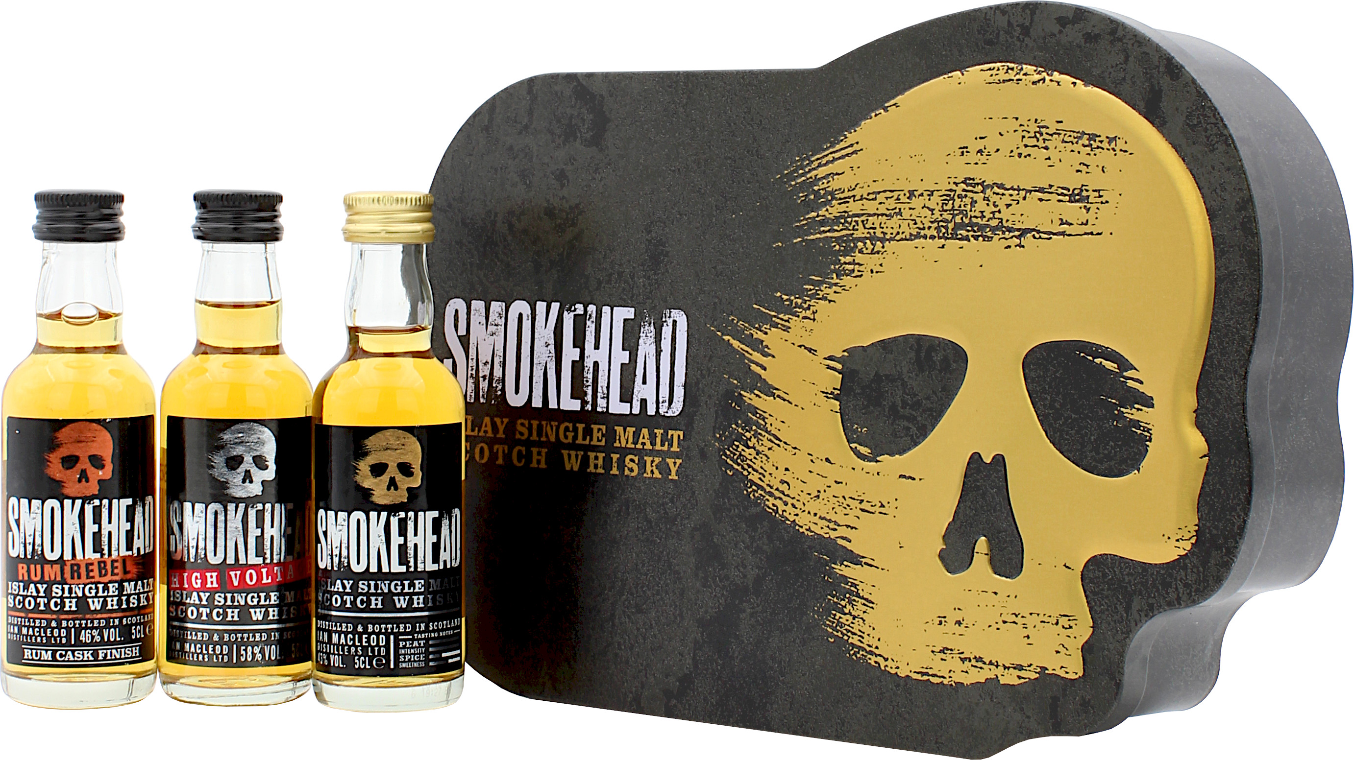 Smokehead Tripack Tasting Set 49.0% 0,15l Smokehead Tripack Tasting Set 49.0% 0,15l