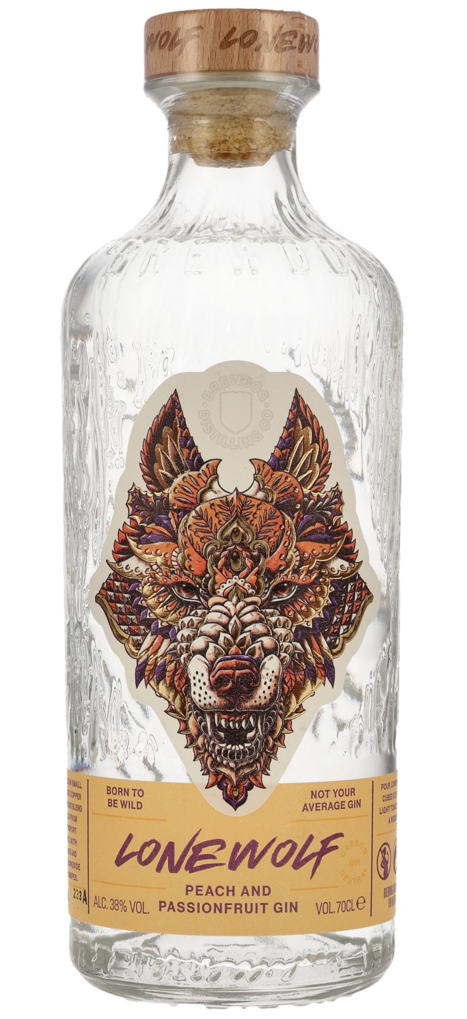 BrewDog LoneWolf White Peach and Passionfruit Gin 38.0% 0,7l