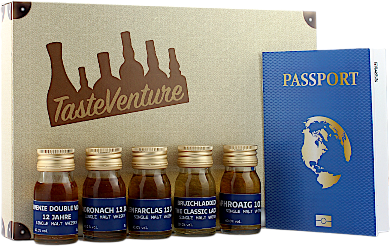 World of Whisky Tasting Box - Schottland für Einsteiger - Whisky Roadtrip 43.2% 5x30ml - Tasteventure
