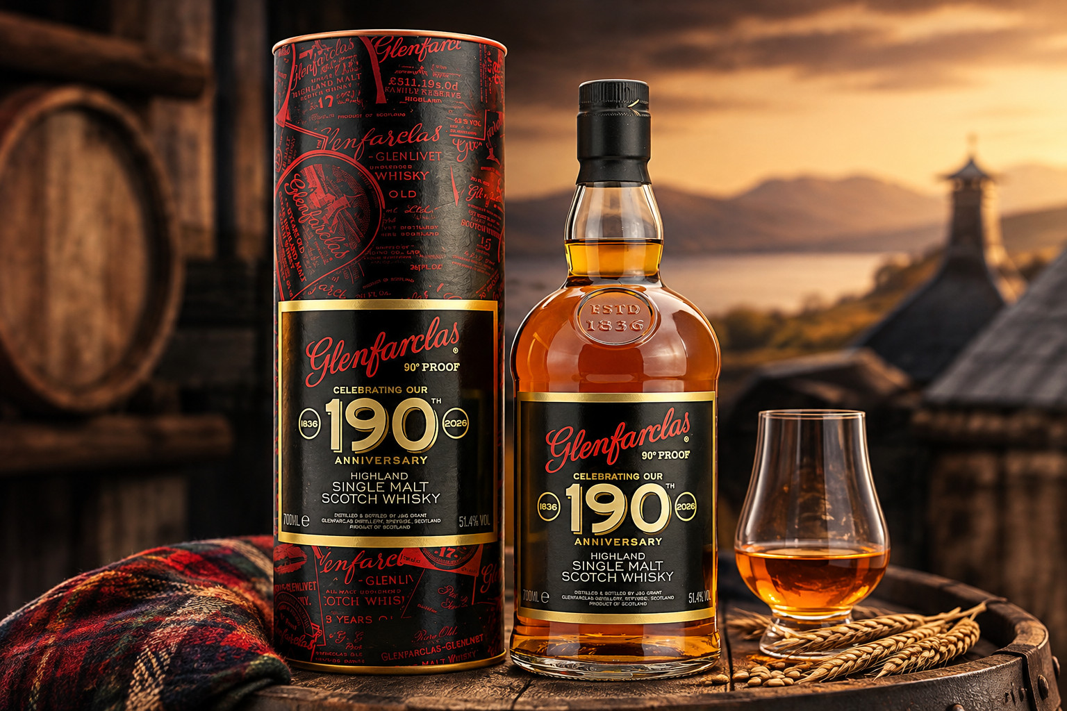 Glenfarclas 190 Jahre Sonderedition mit Glas