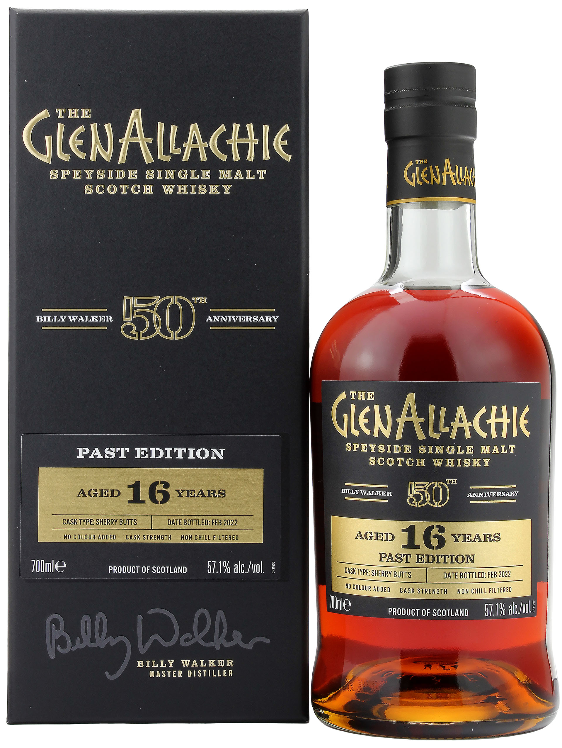 Glenallachie 16 Jahre Past Edition Billy Walker 50 Years In The Industry 57.1% 0,7l