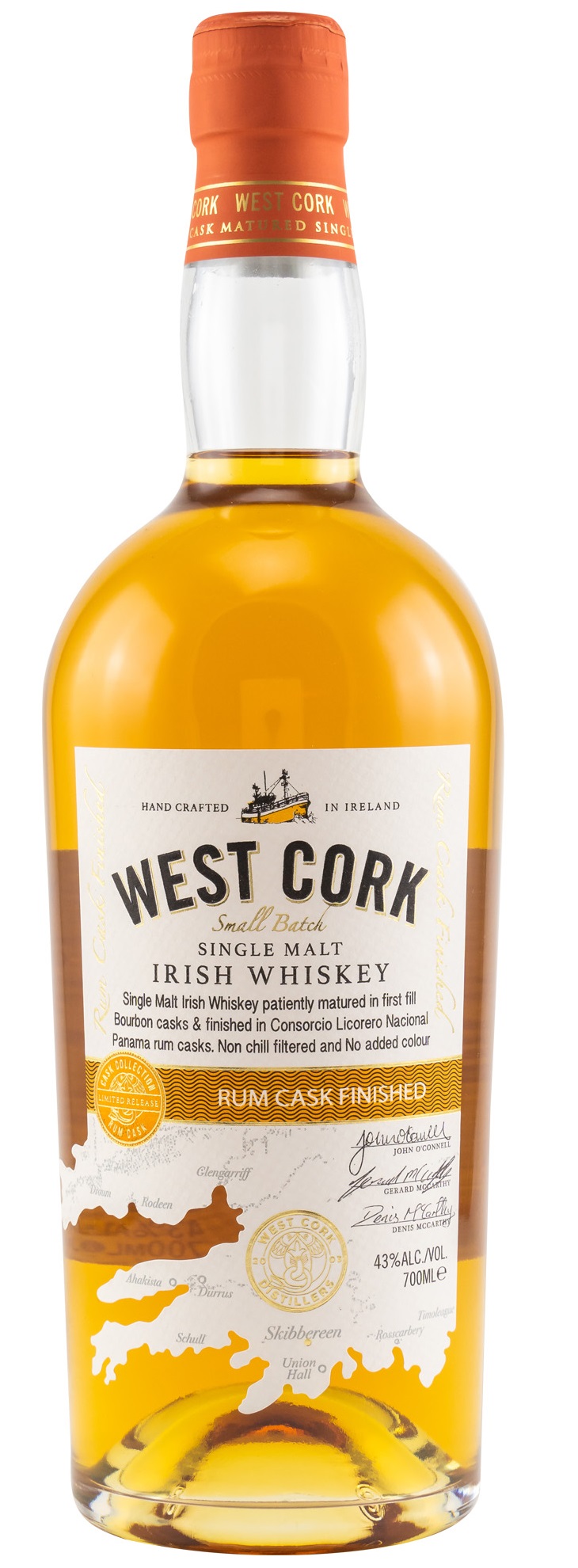West Cork Rum Cask Finish 43.0% 0,7l