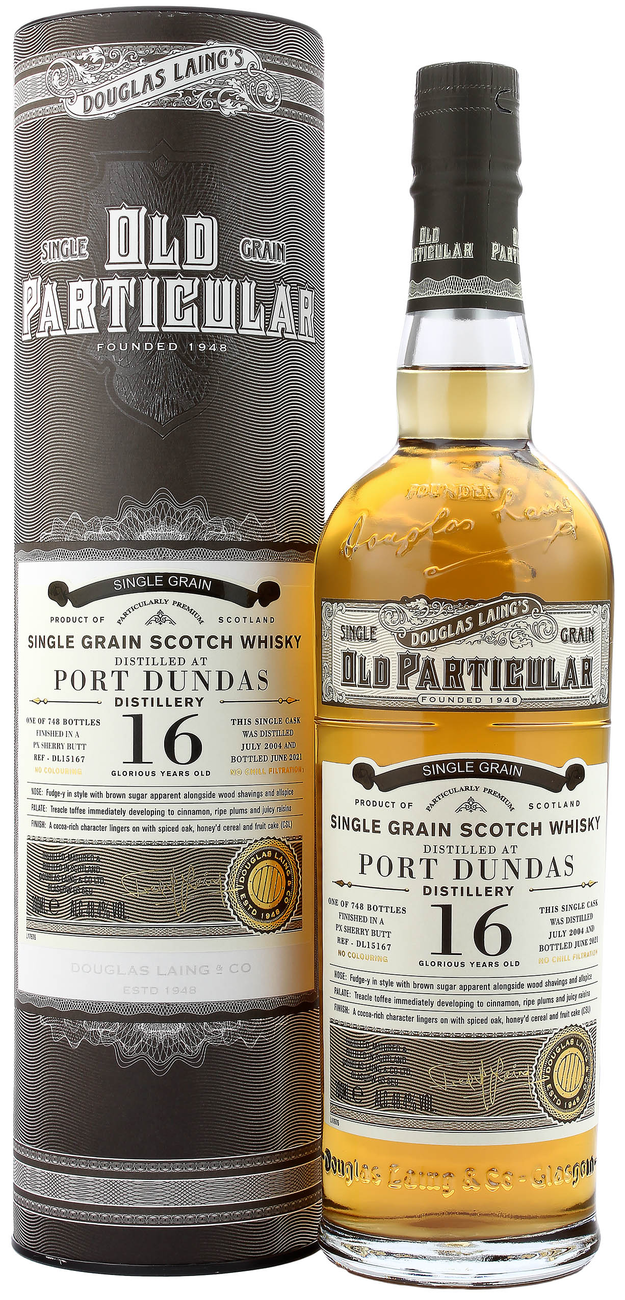 Port Dundas 16 Jahre 2004/2021 Sherry Cask Old Particular Single Grain 48.4% 0,7