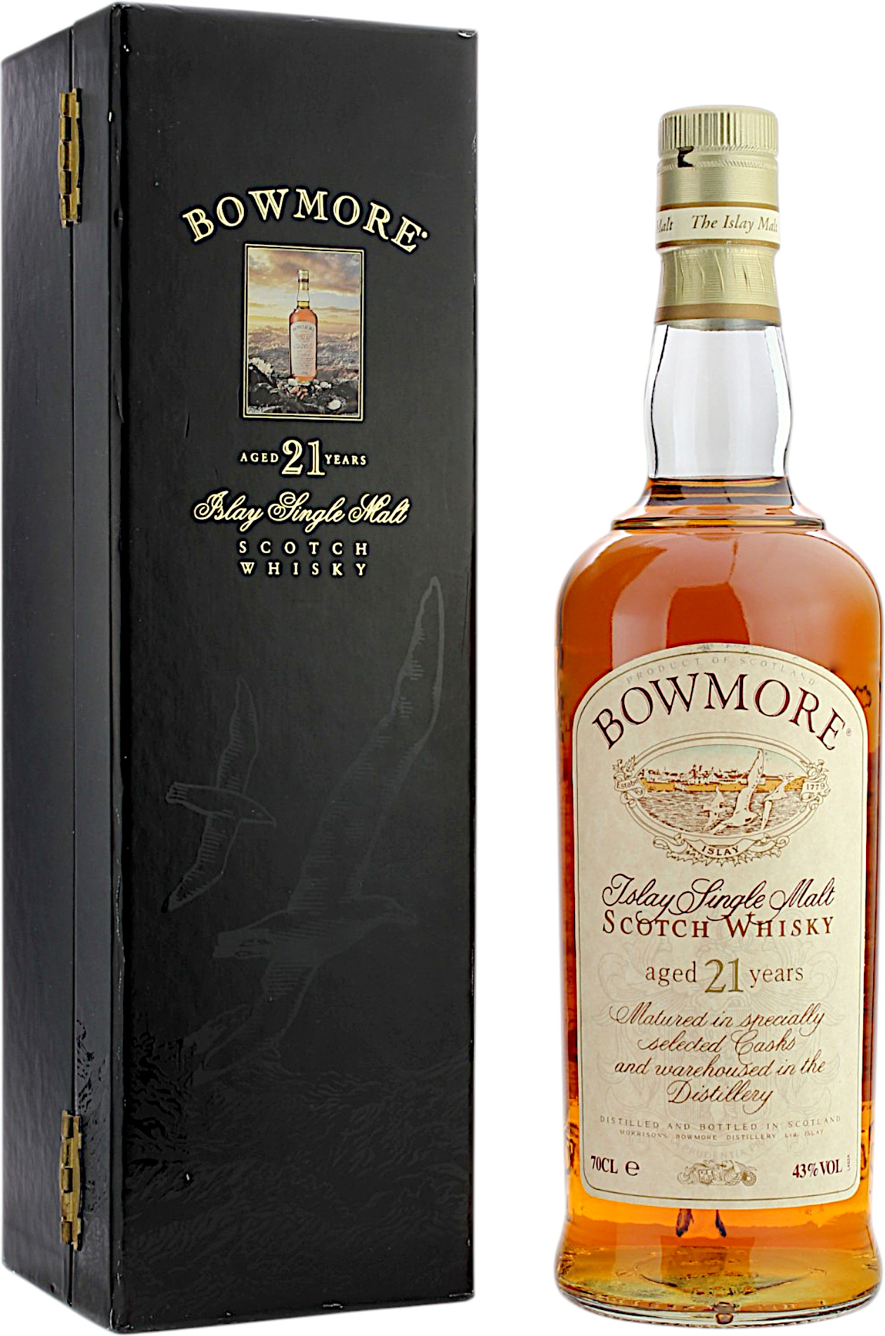 Bowmore 21 Jahre 1980er White Stripe Capsule 43.0% 0,7l