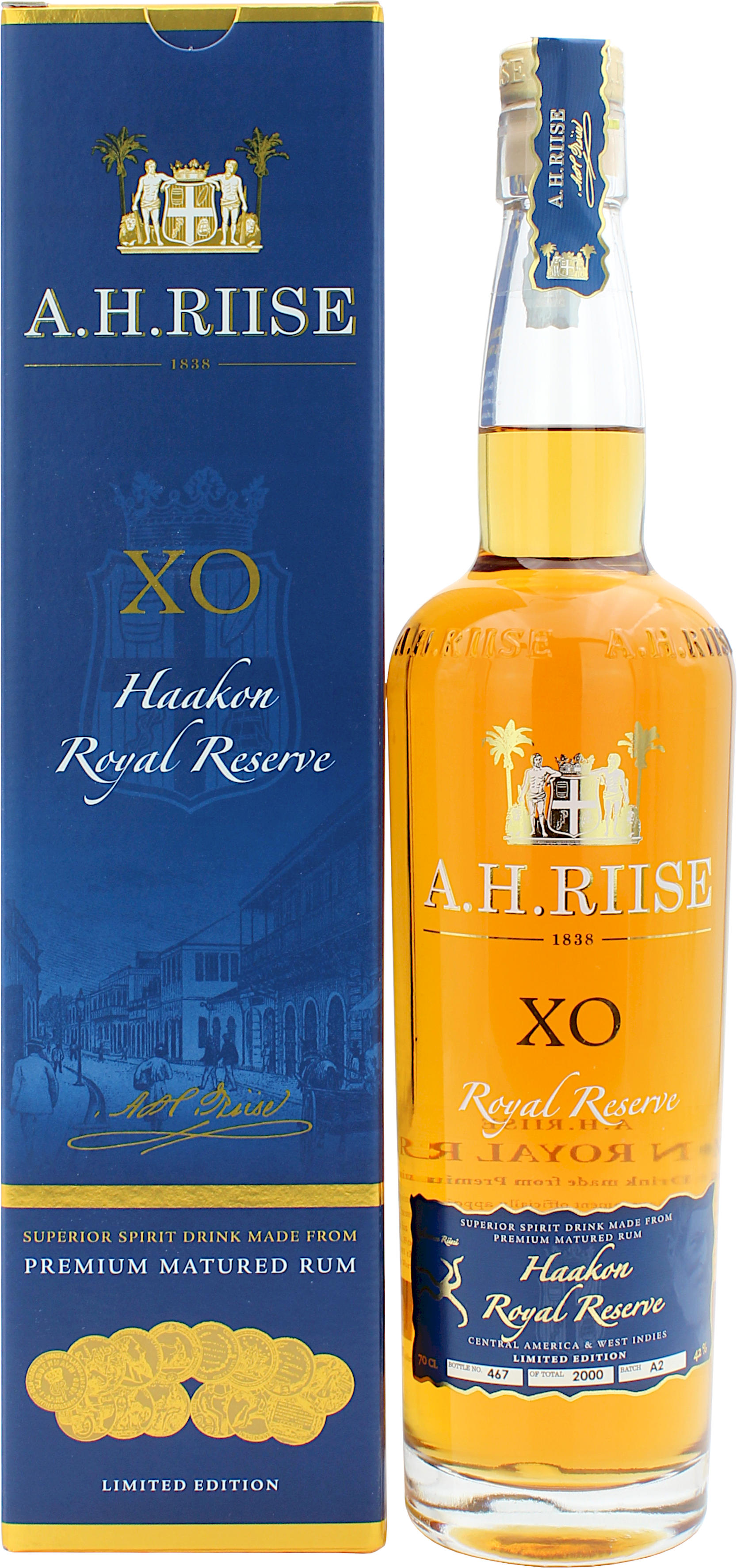 A.H. Riise XO Reserve Kong Haakon 42.0% 0,7l