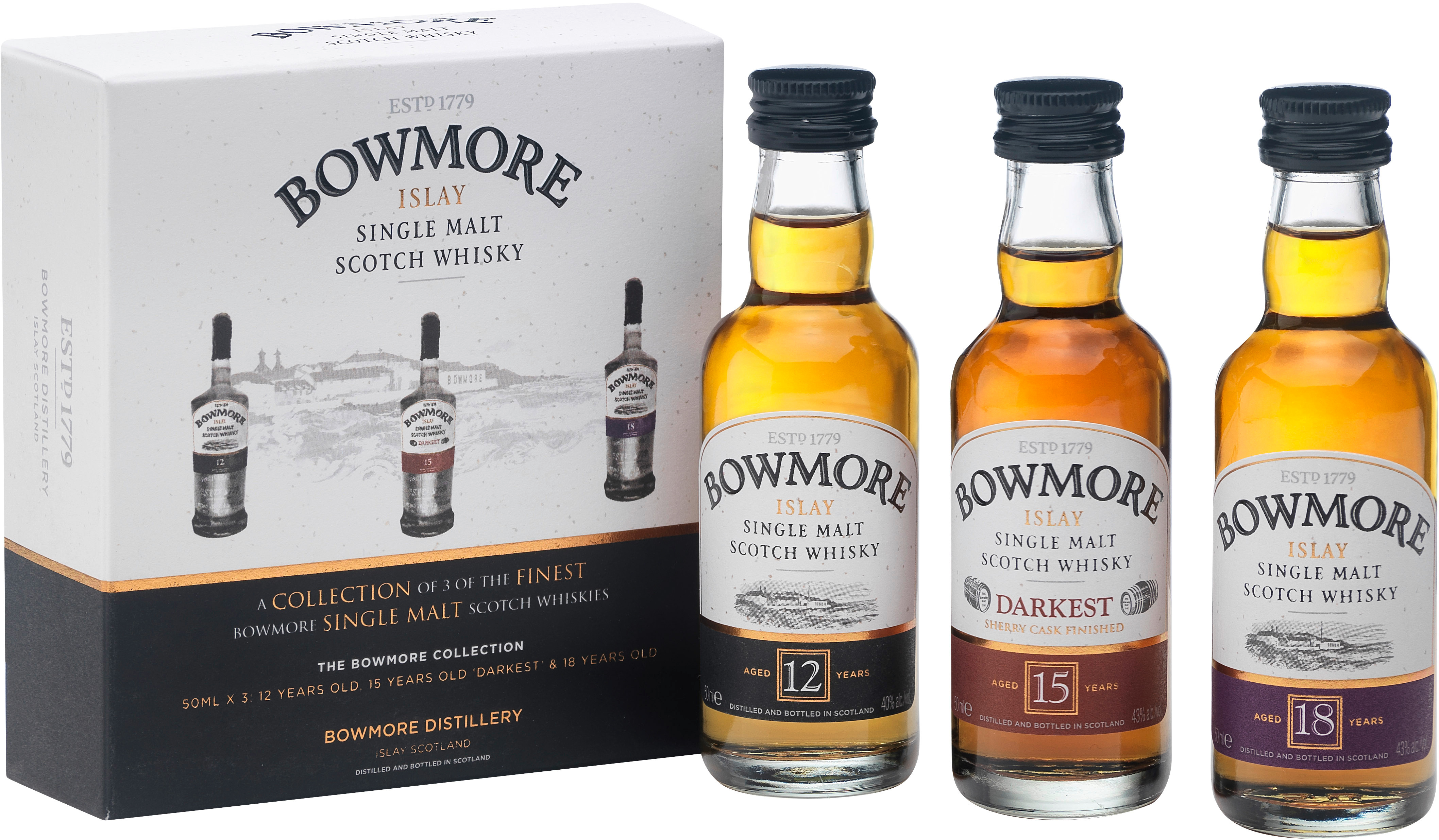 Bowmore Distillers Collection 42.0% 3x 0,05l