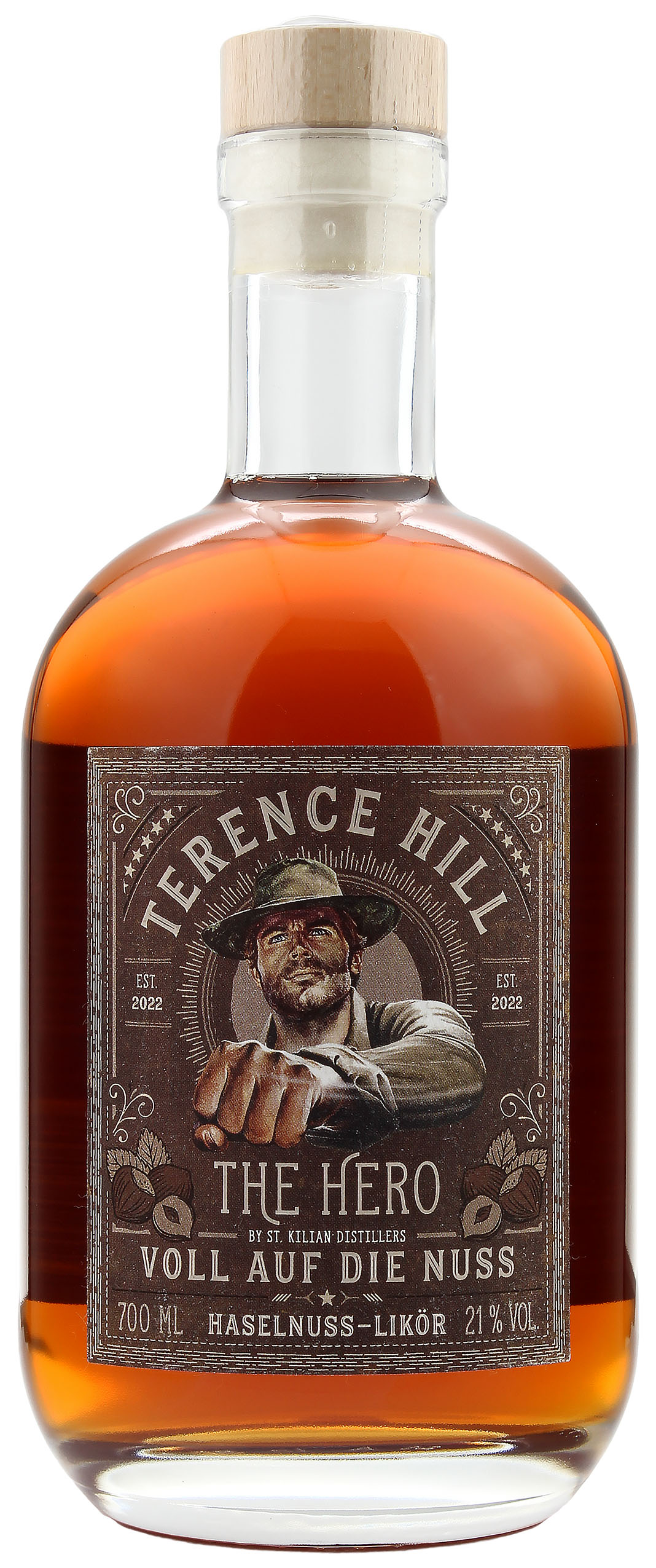 Terence Hill Voll Auf Die Nuss Haselnusslikör 21.0% 0,7l Terence Hill Voll Auf Die Nuss Haselnusslikör 21.0% 0,7l