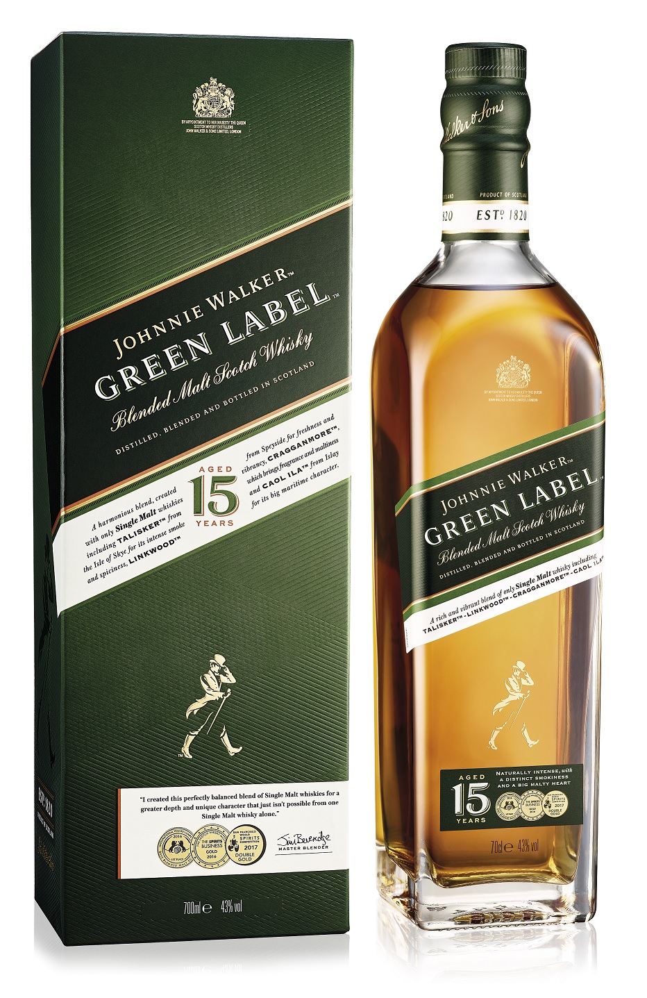 Johnnie Walker Green Label 15 Jahre 43.0% 0,7l