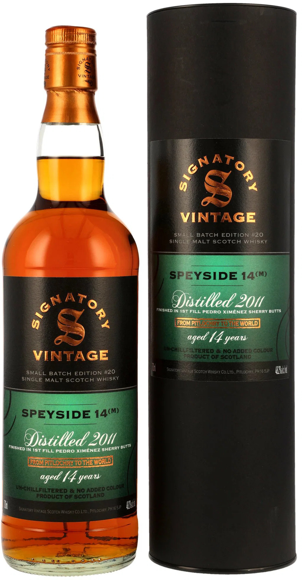 Speyside (M) 14 Jahre 2011/2026 1st Fill PX Sherry Butts Finish Edition #20 Signatory Small Batch 48.2% 0,7l