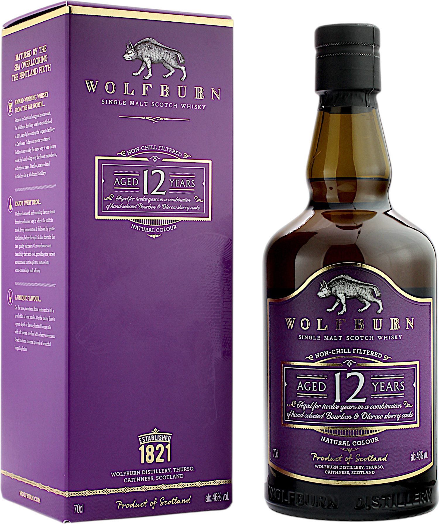 Wolfburn 12 Jahre Bourbon & Sherry Casks 46.0% 0,7l