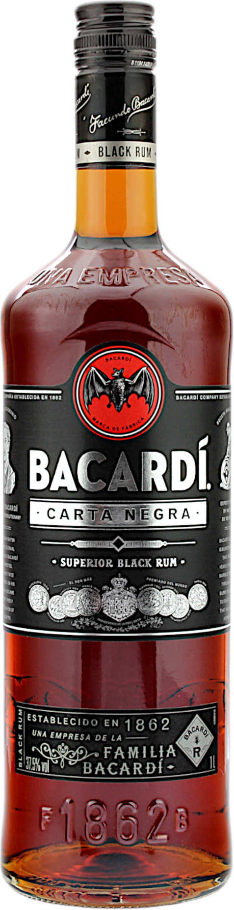 Bacardi Carta Negra 37.5% 1 Liter