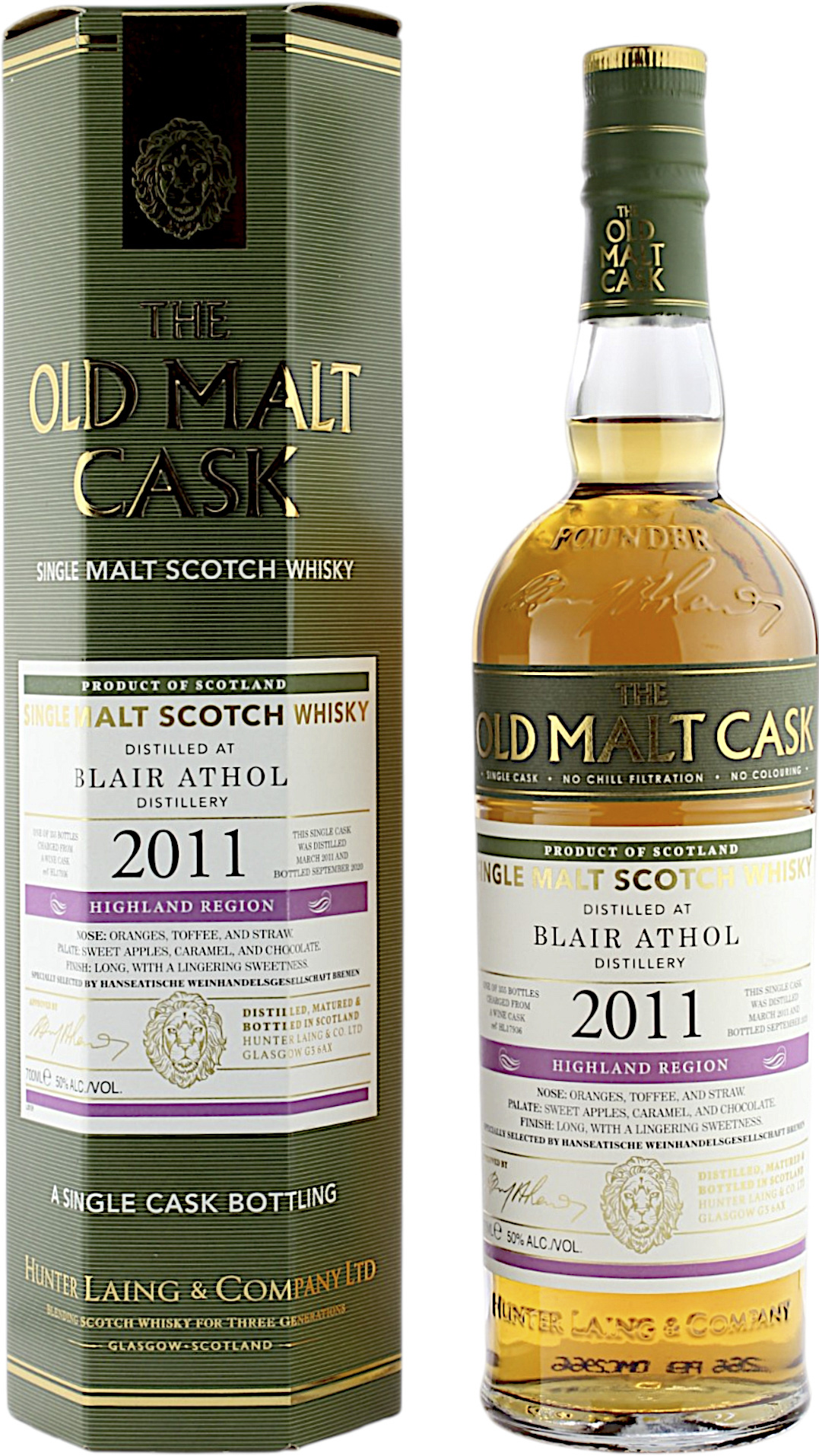 Blair Athol 9 Jahre 2011/2020 Wine Cask Hunter Laing 50.0% 0,7l