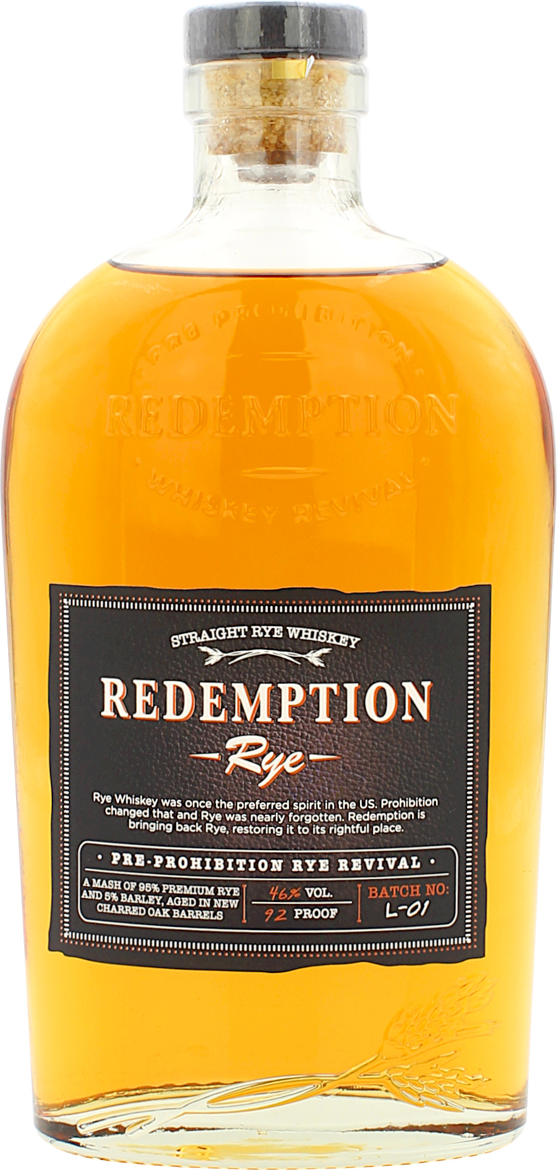 Redemption Straight Rye Whiskey 46.0% 0,7l