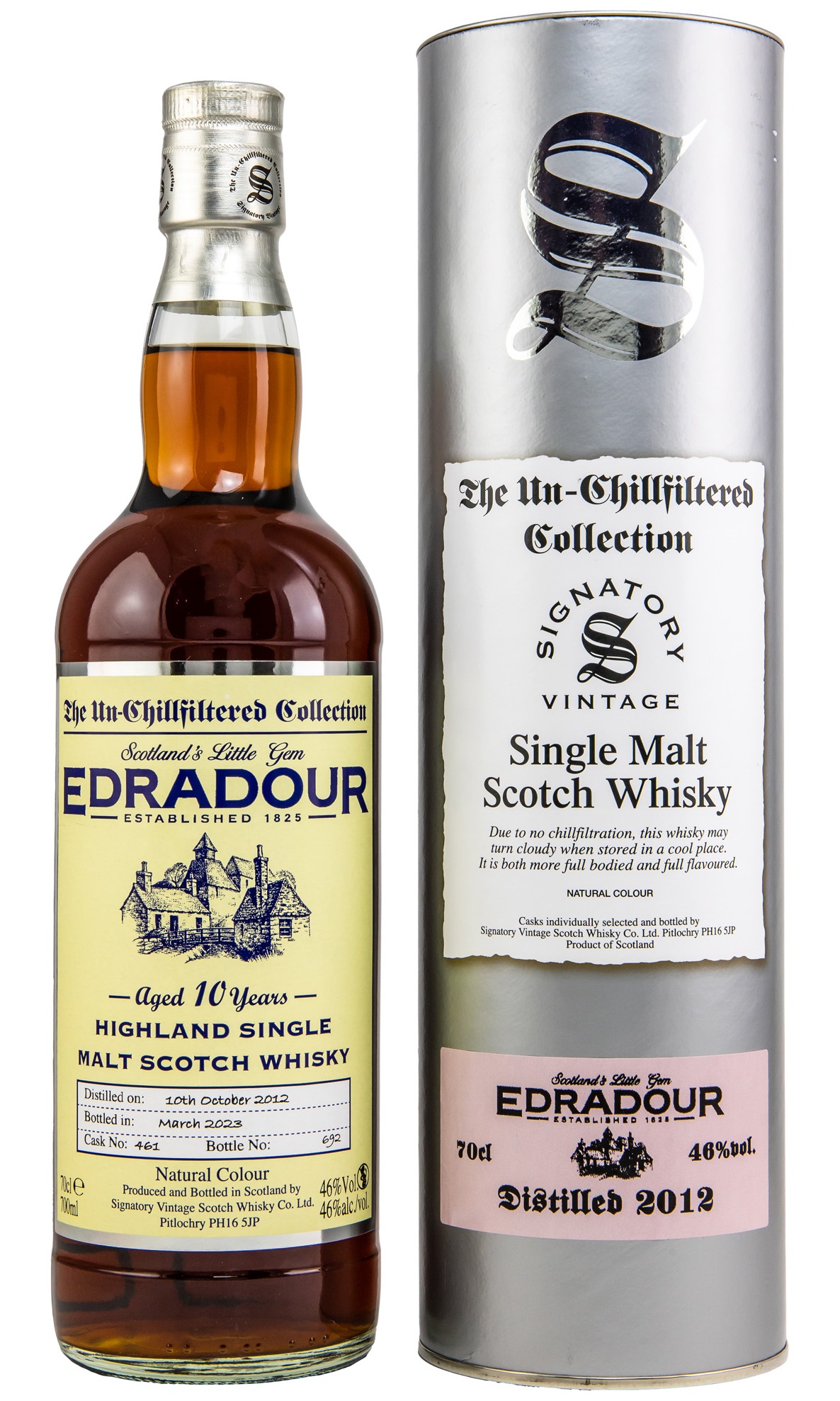 Edradour 10 Jahre 2012/2023 Signatory Un-Chillfiltered 46.0% 0,7l