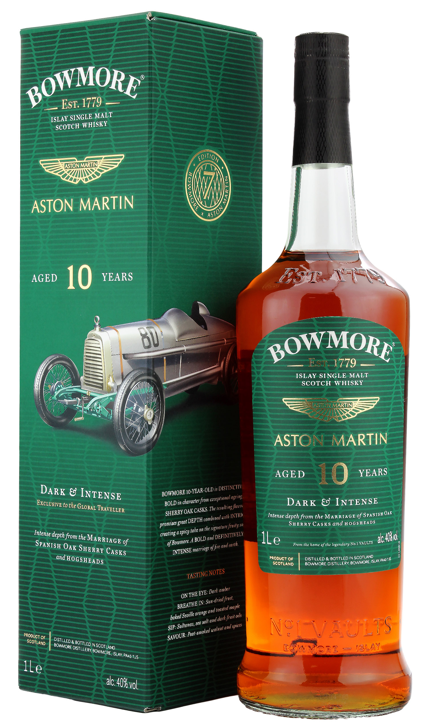 Bowmore 10 Jahre Dark & Intense Aston Martin Edition 40.0% 1 Liter