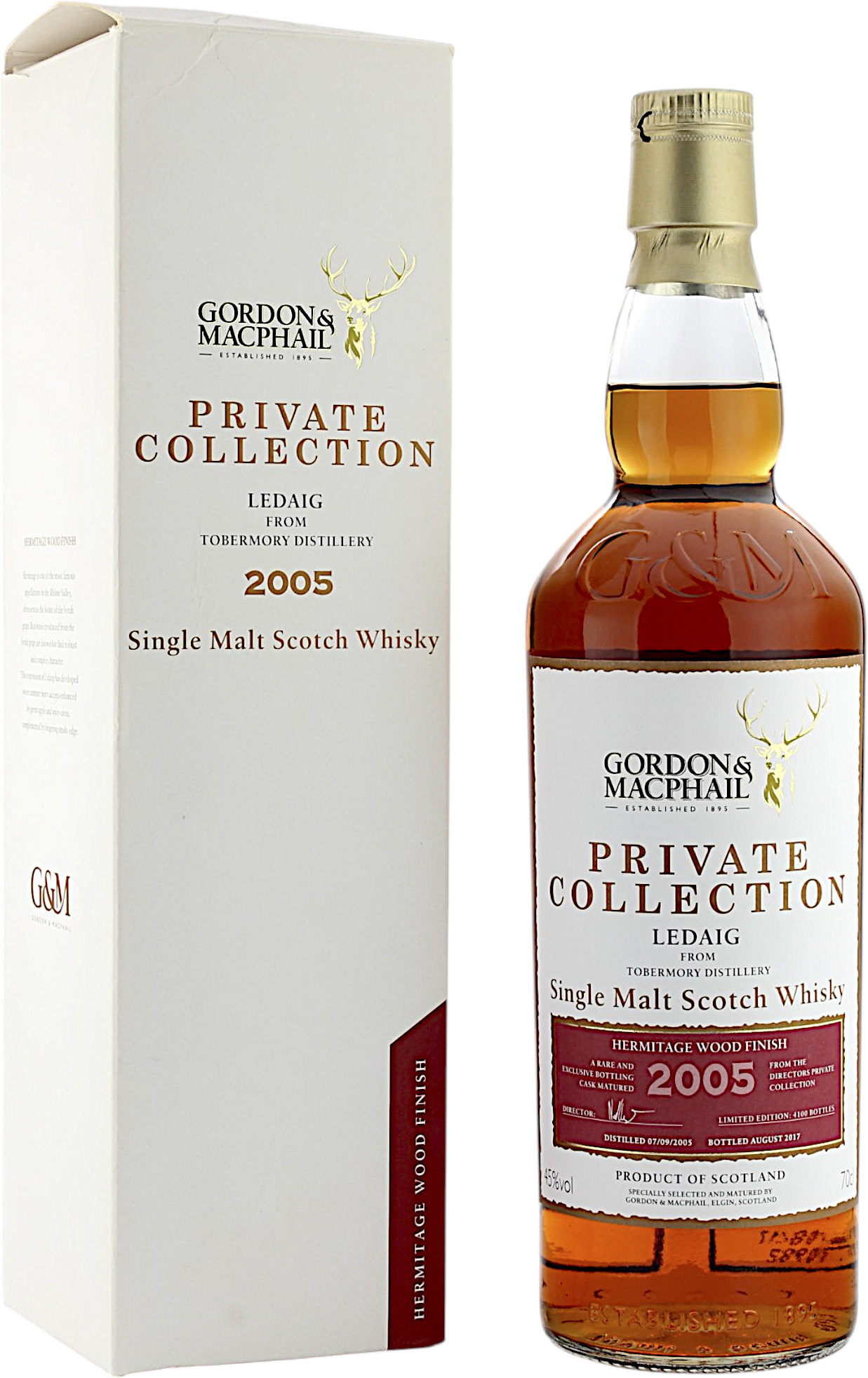 Ledaig 2005/2017 Hermitage Wood Finish Private Collection G&M 45.0% 0,7l