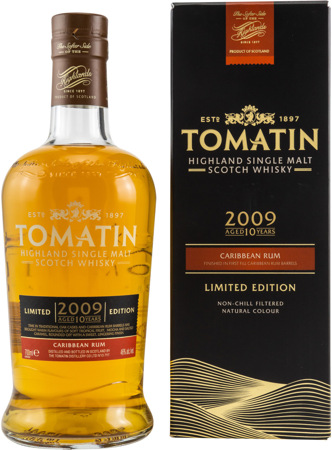 Tomatin 10 Jahre 2009/2019 Caribbean Rum Cask Finish 46.0% 0,7l