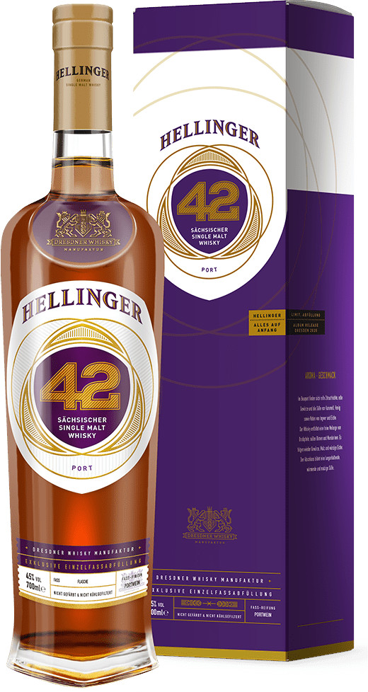 Hellinger 42 Port Cask Single Malt Whisky (Deutschland) 46.0% 0,7l
