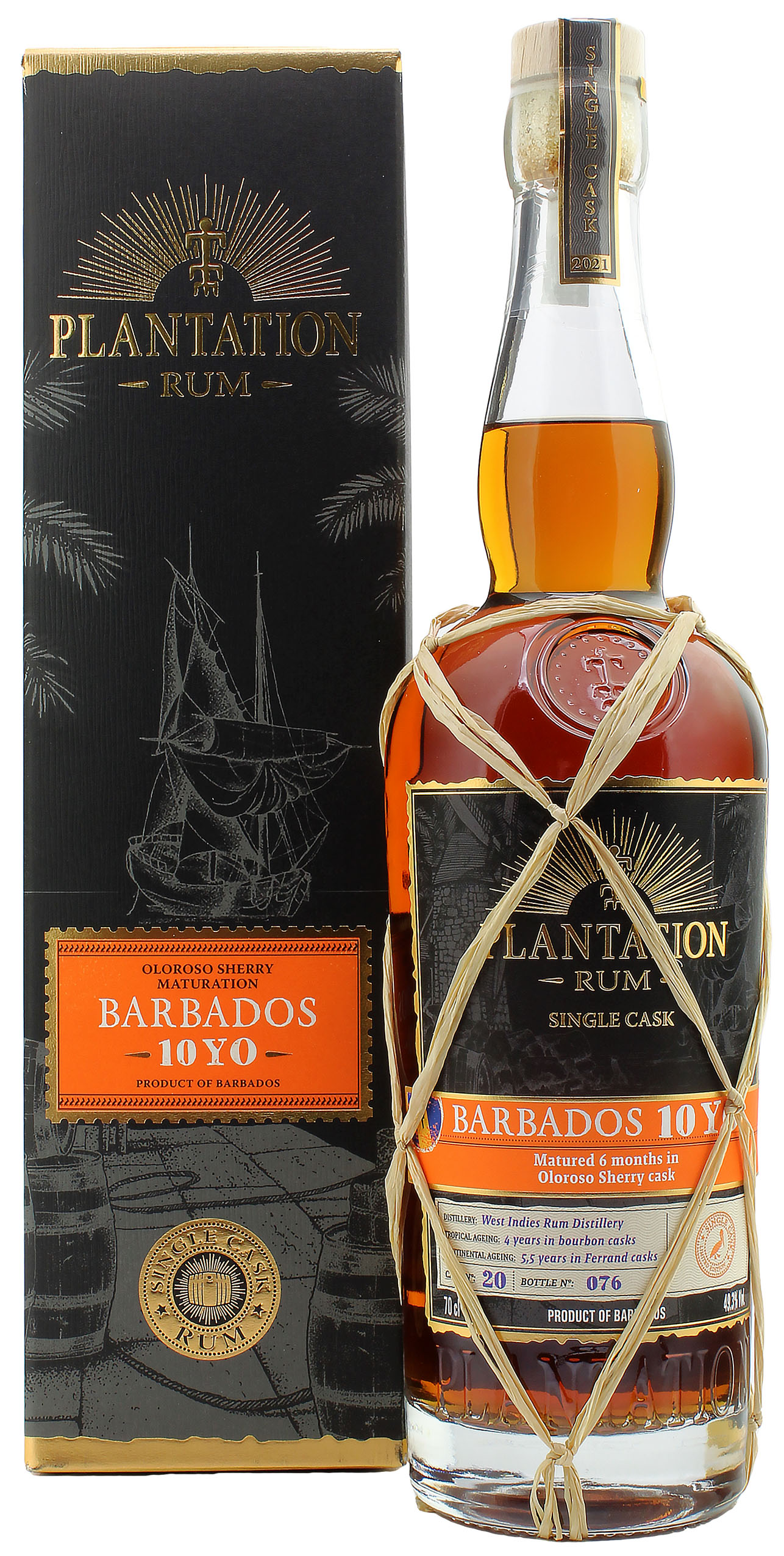 Plantation Rum Barbados 10 Jahre 2011/2021 Oloroso Sherry Single Cask Finish 49.3% 0,7l