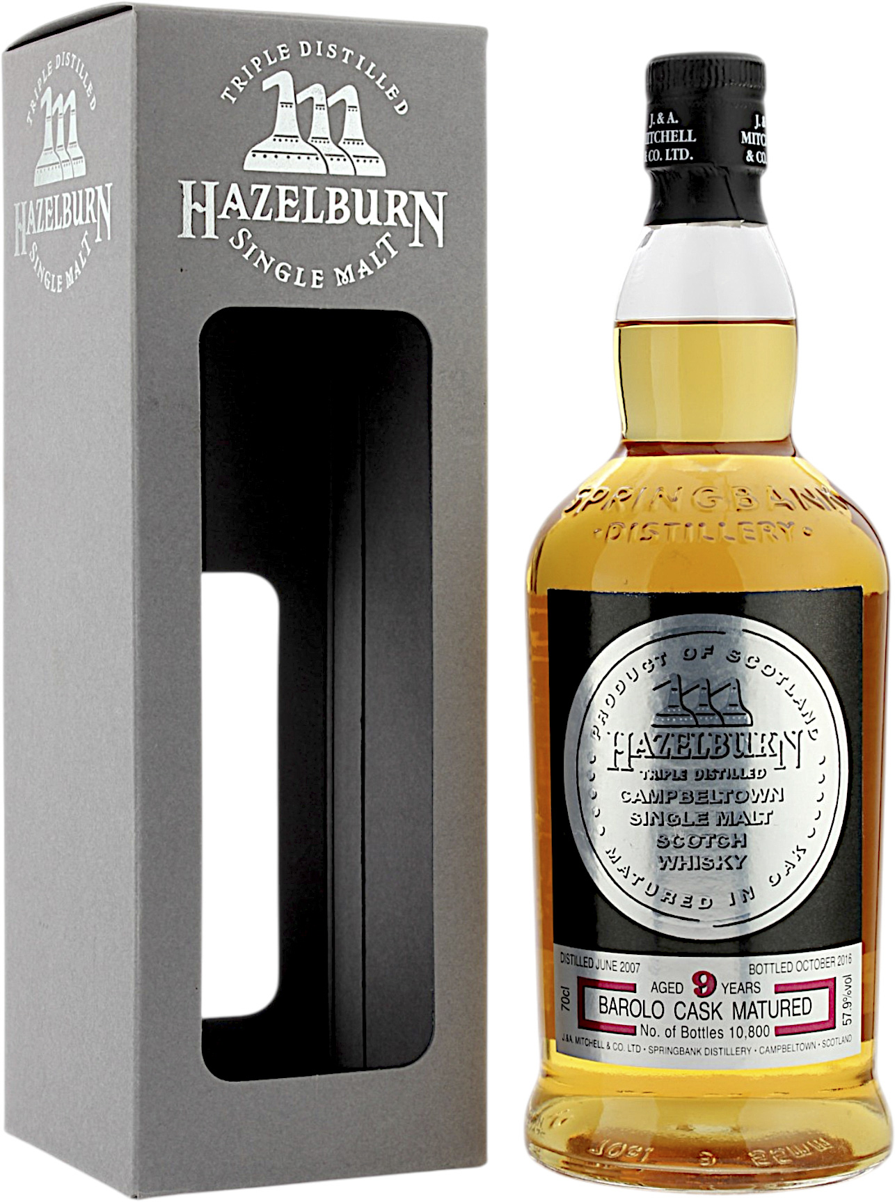Hazelburn 9 Jahre 2007/2016 Barolo Cask Matured 57.9% 0,7l