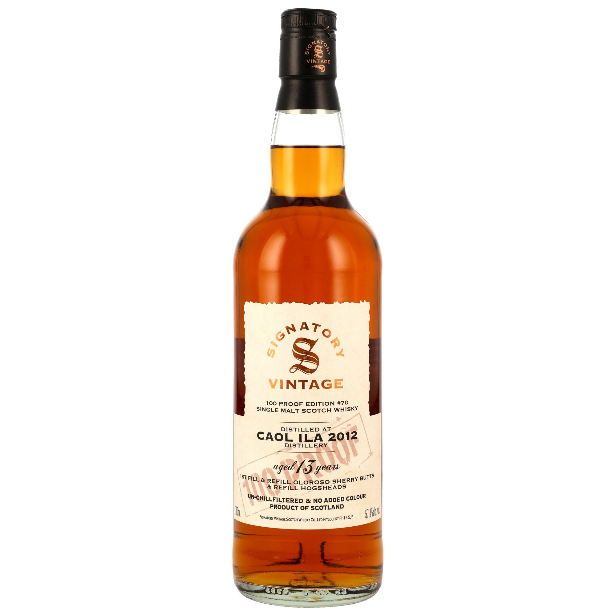 Caol Ila 13 Jahre 2012/2026 Signatory 100 PROOF Edition #70 57.1% 0,7l