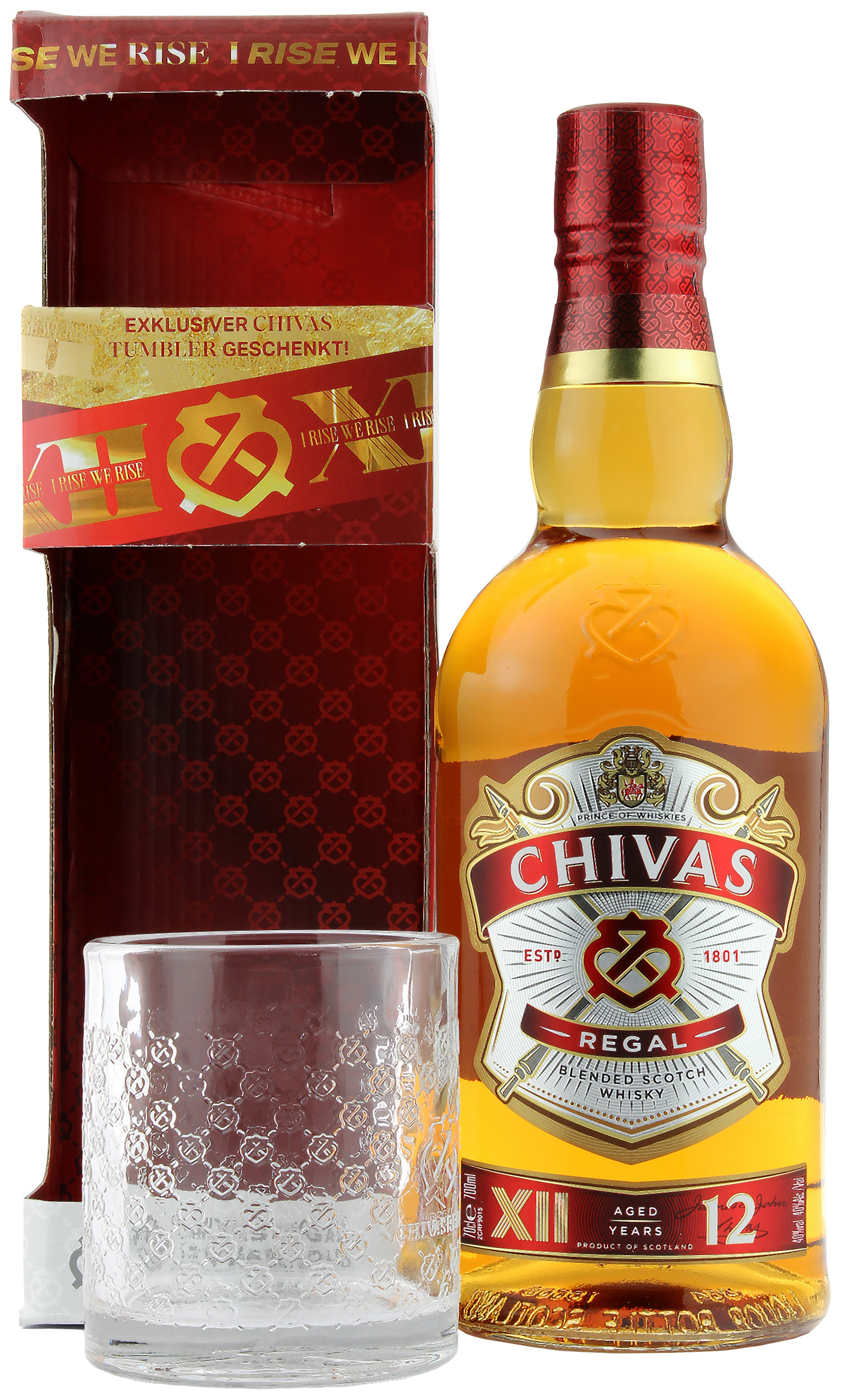 Chivas Regal 12 Jahre mit einem Tumbler 40.0% 0,7l