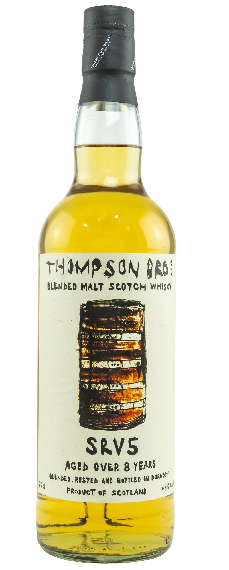 SRV5 8 Jahre Blended Malt Scotch Whisky Thompson Bros. 48.5% 0,7l