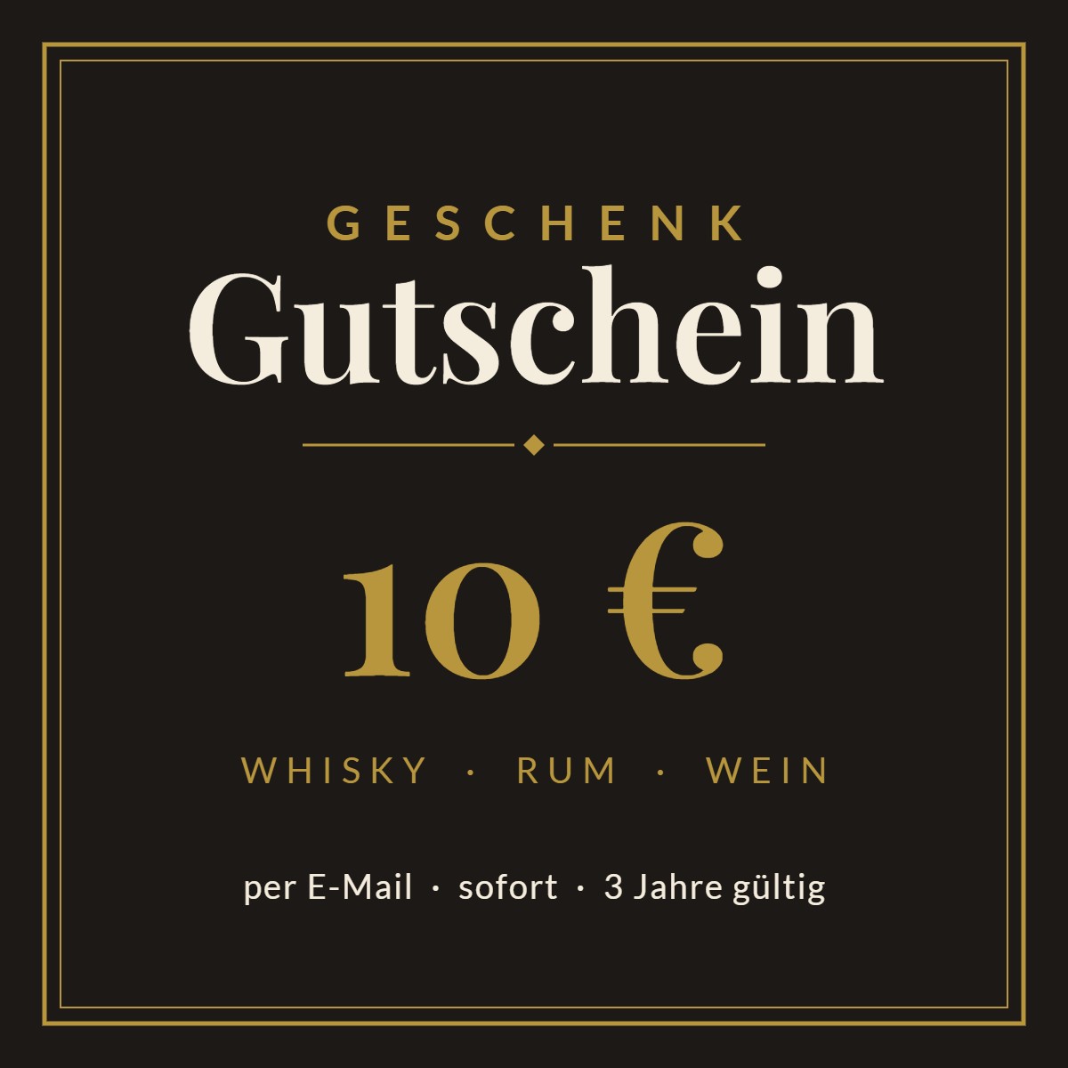 Geschenkgutschein 10 € – Whisky, Rum und Wein