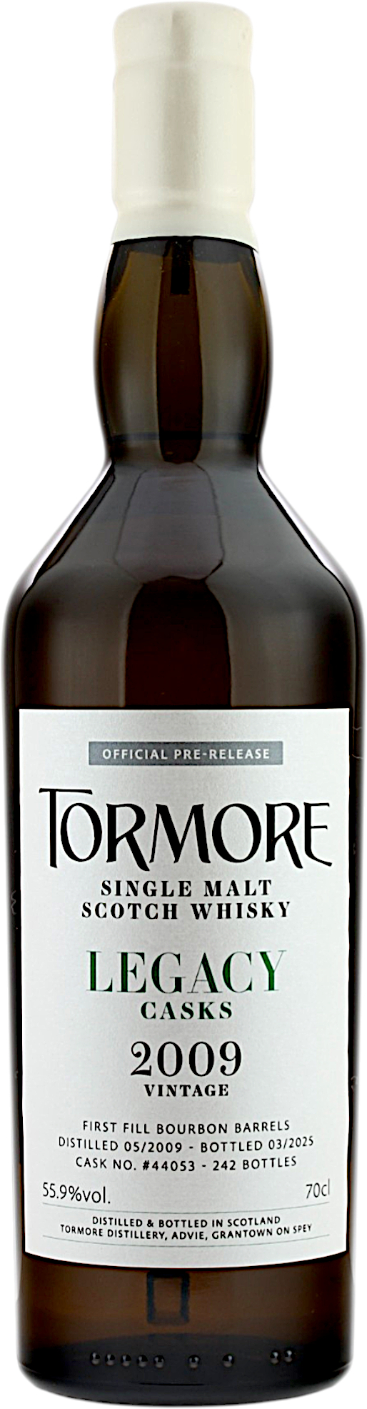 Tormore 15 Jahre 2009/2025 1st Fill Bourbon Barrel #44053 Legacy Casks 55.9% 0,7l