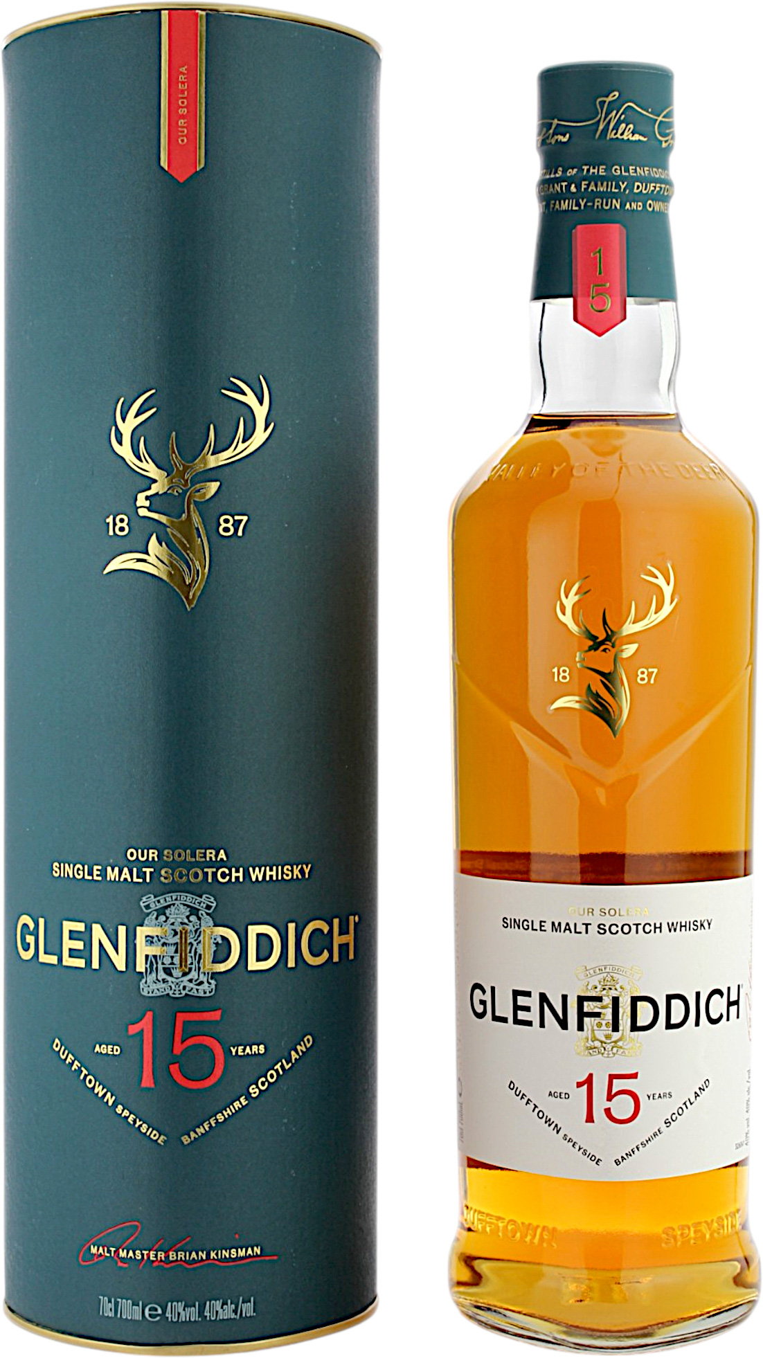 Glenfiddich 15 Jahre neues Design 40.0% 0,7l