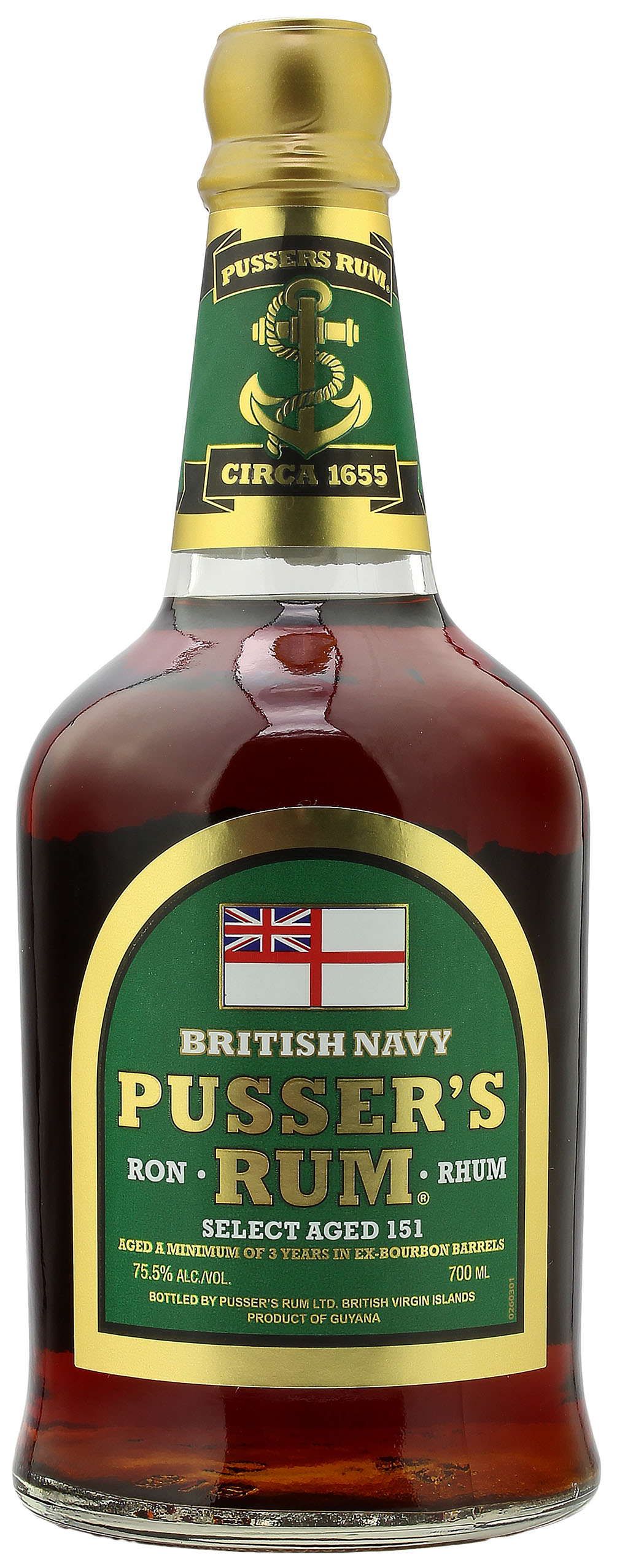 Pusser's Select Aged 151 Rum 75.5% 0,7l