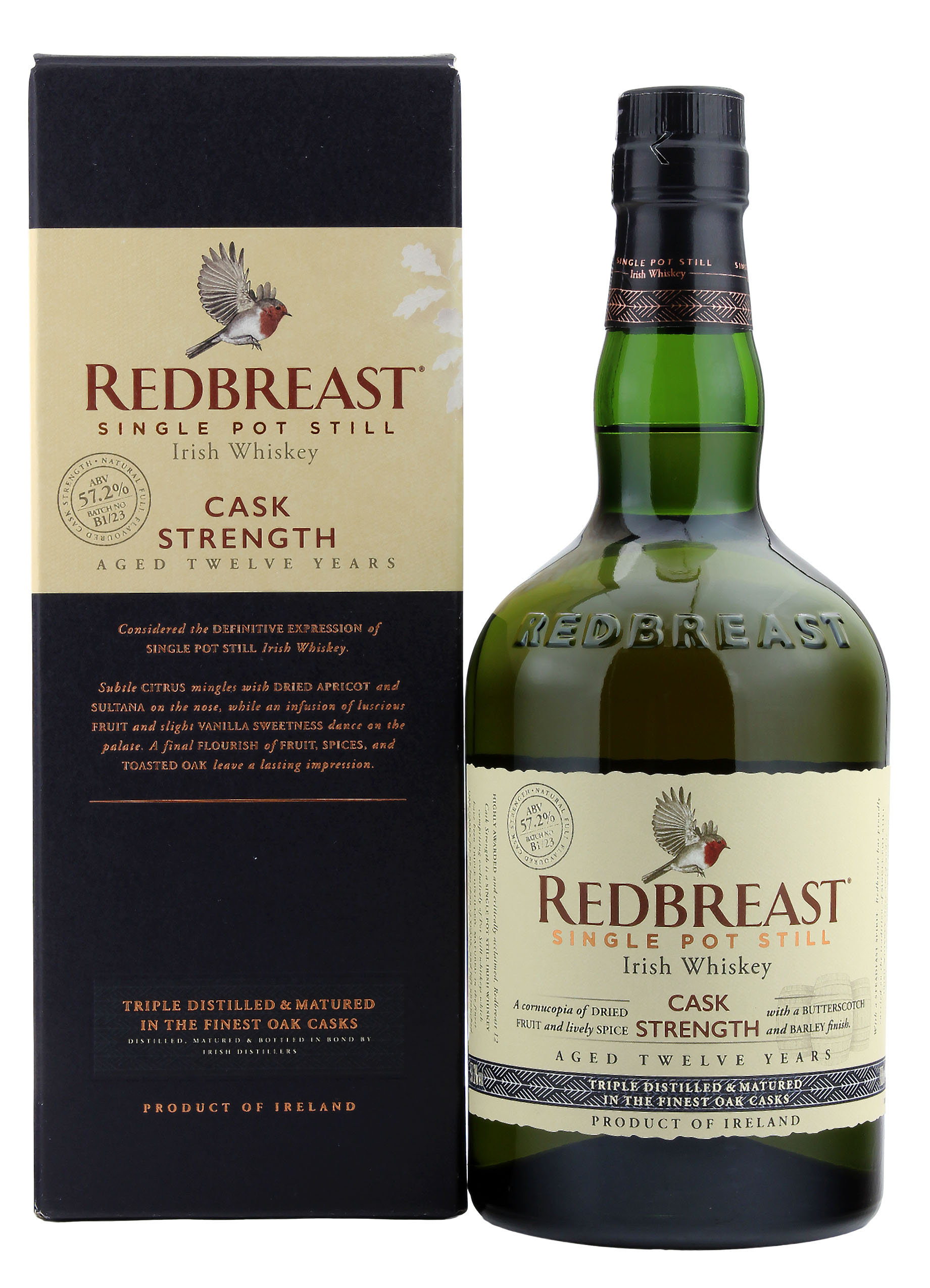 Redbreast Cask Strength Batch B1/23 12 Jahre 57.2% 0,7l Redbreast Cask Strength Batch B1/23 12 Jahre 57.2% 0,7l
