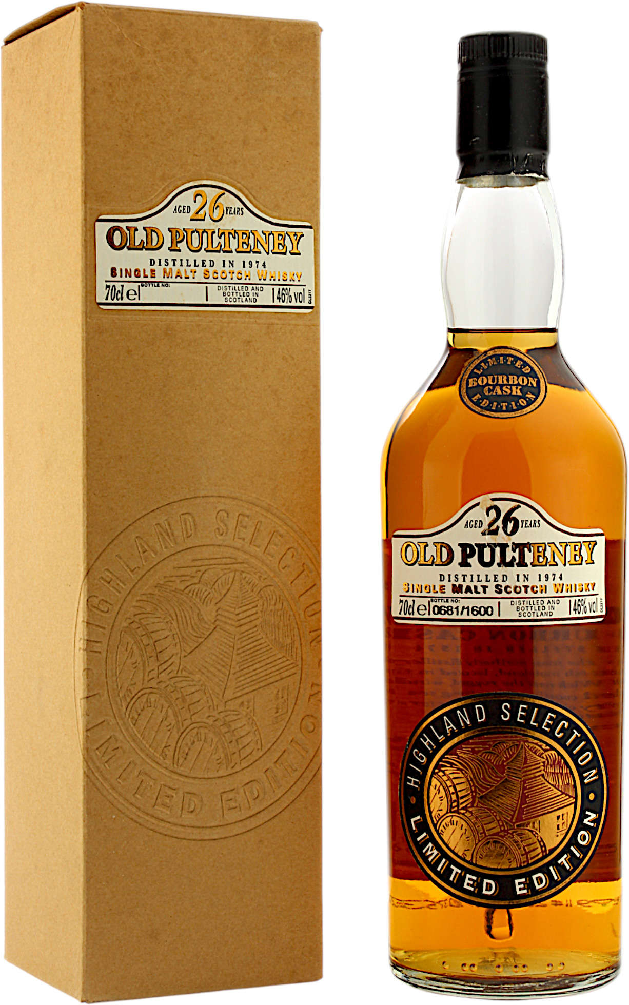Old Pulteney 26 Jahre 1974 Bourbon Cask Highland Selection Limited Edition 46.0% 0,7l