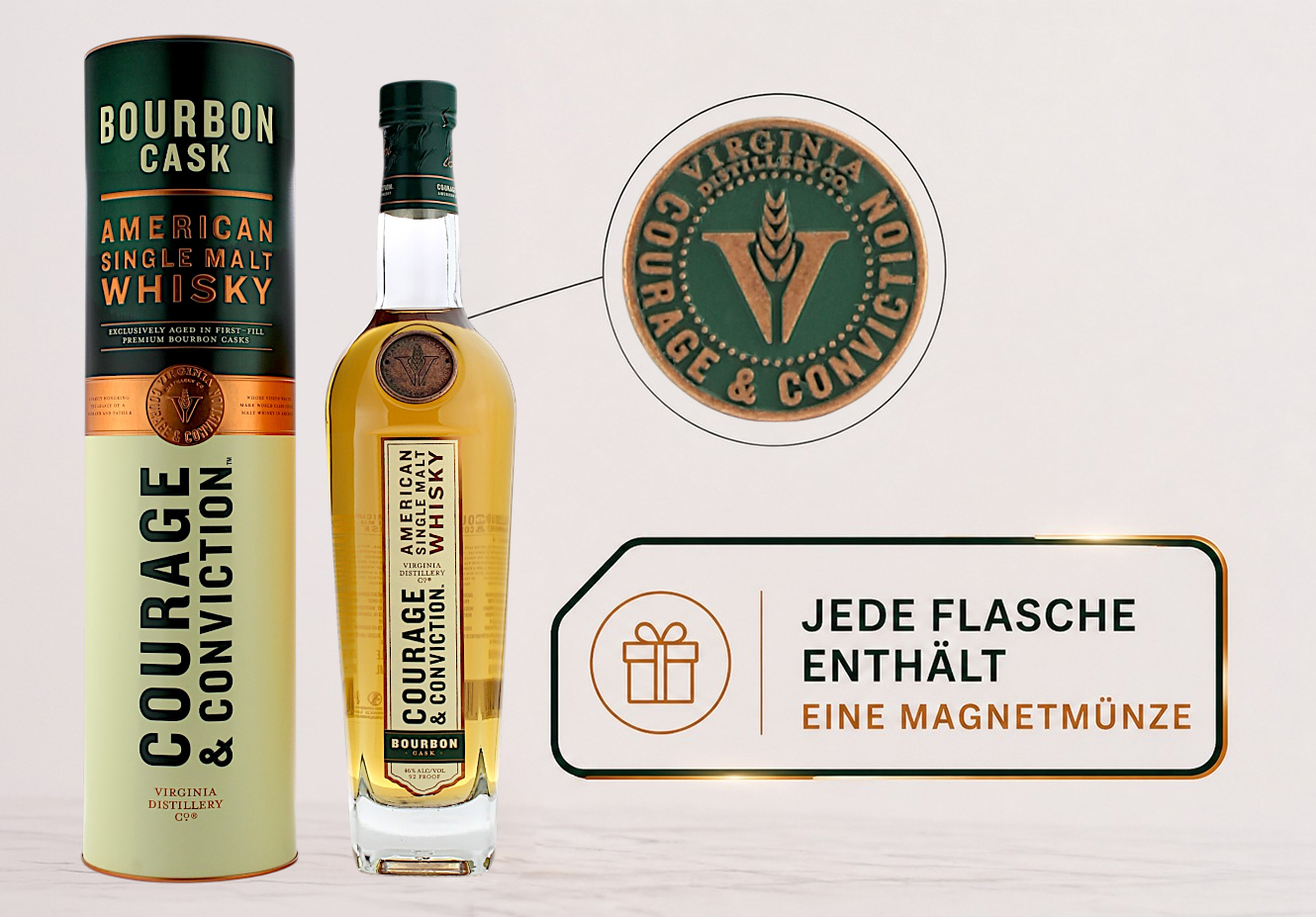 Courage & Conviction American Single Malt Bourbon Cask 46.0% 0,7l