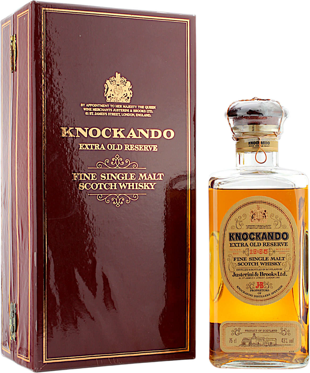 Knockando 1965/1990 Extra Old Reserve - Square Decanter 43.0% 0,75l