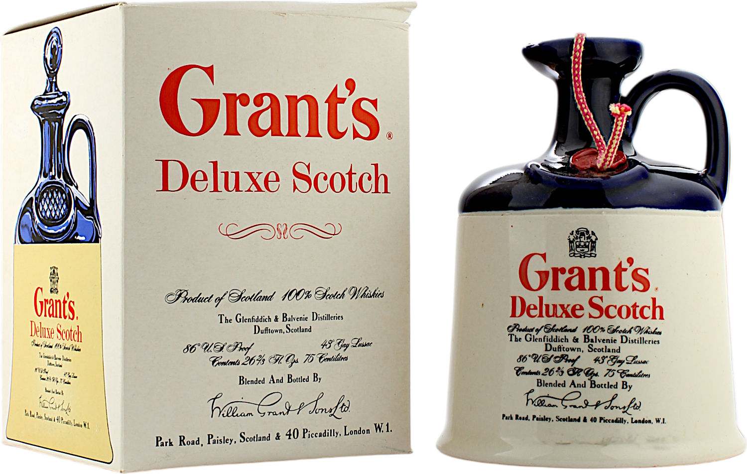 Grant's Deluxe Scotch Ceramic Decanter 43.0% 0,75l