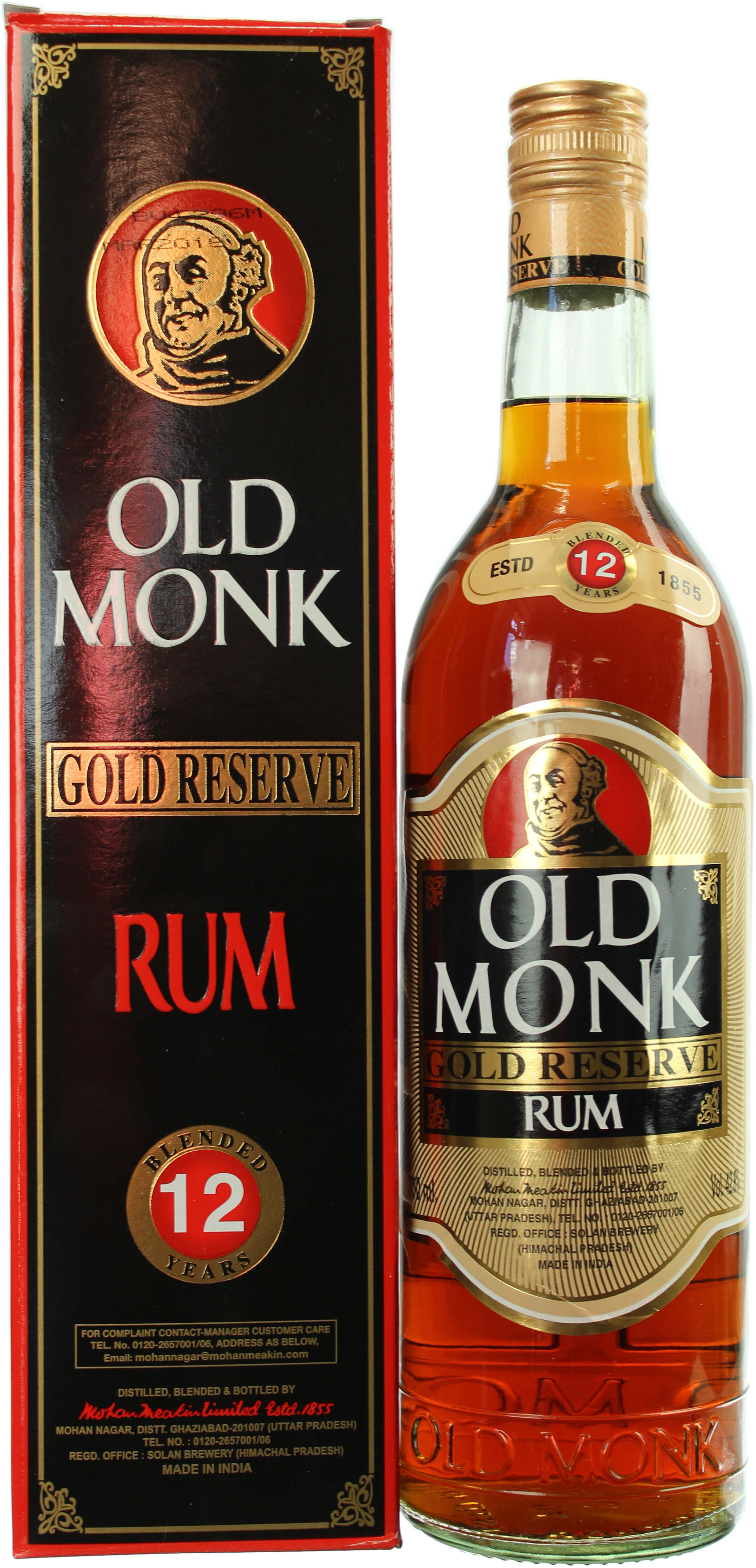 Old Monk 12 Jahre Gold Reserve Rum 42.8% 0,7l