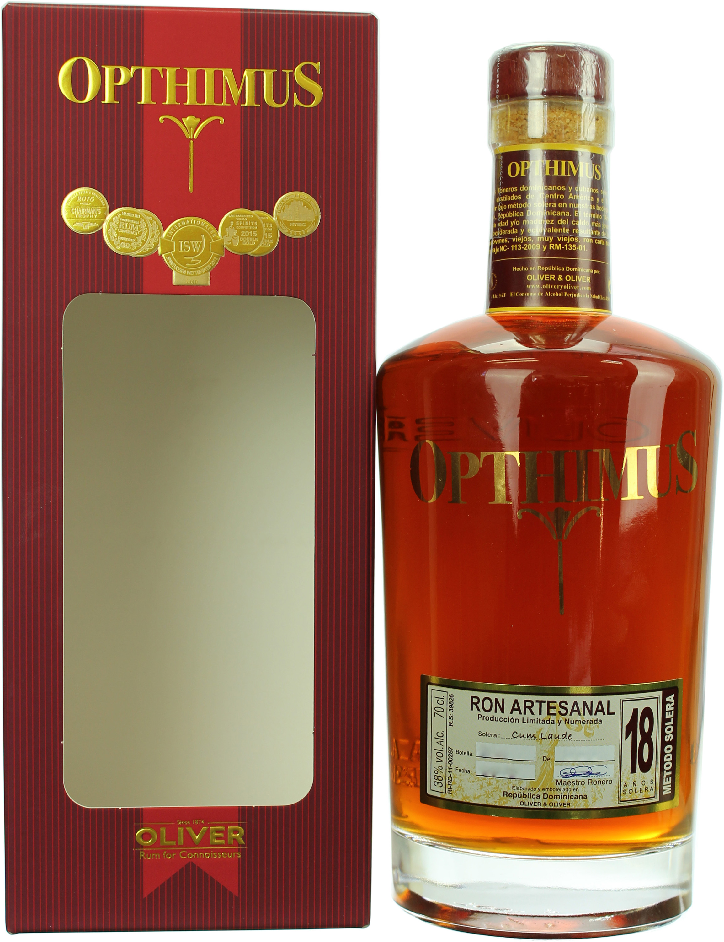 Opthimus 18 Jahre Cum Laude Rum 38.0% 0,7l