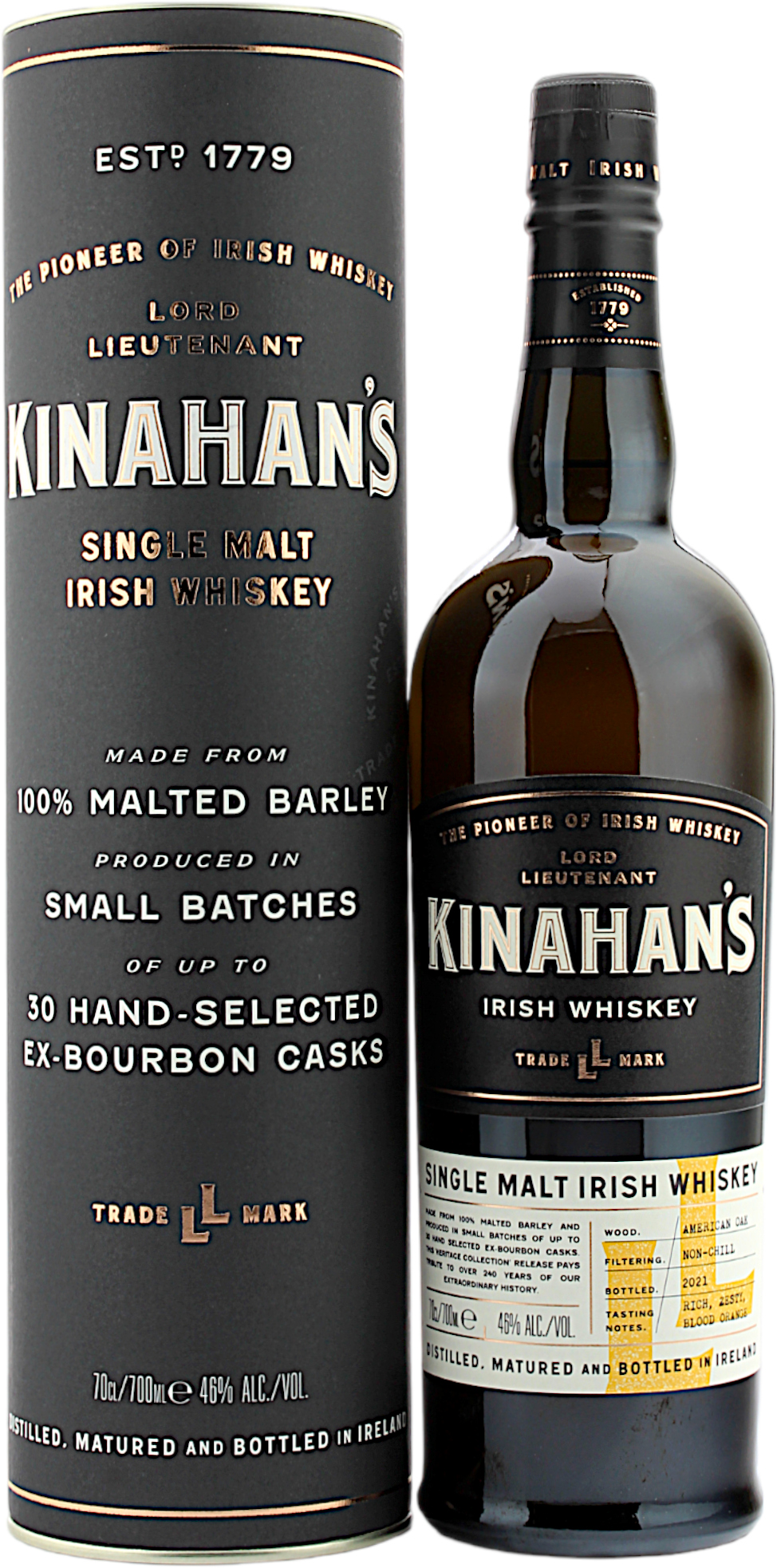 Kinahan's Single Malt Irish Whiskey 46.0% 0,7l