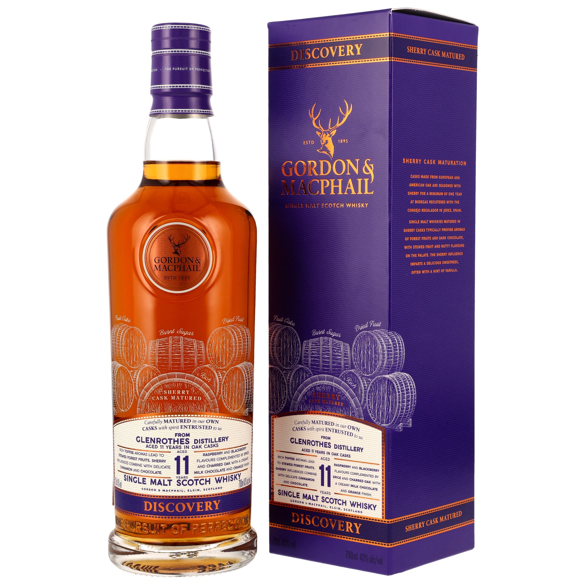 Glenrothes 11 Jahre Sherry Cask G&M Discovery 43.0% 0,7l