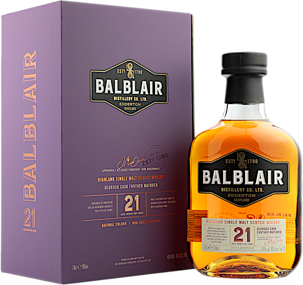 Balblair 21 Jahre 46.0% 0,7l