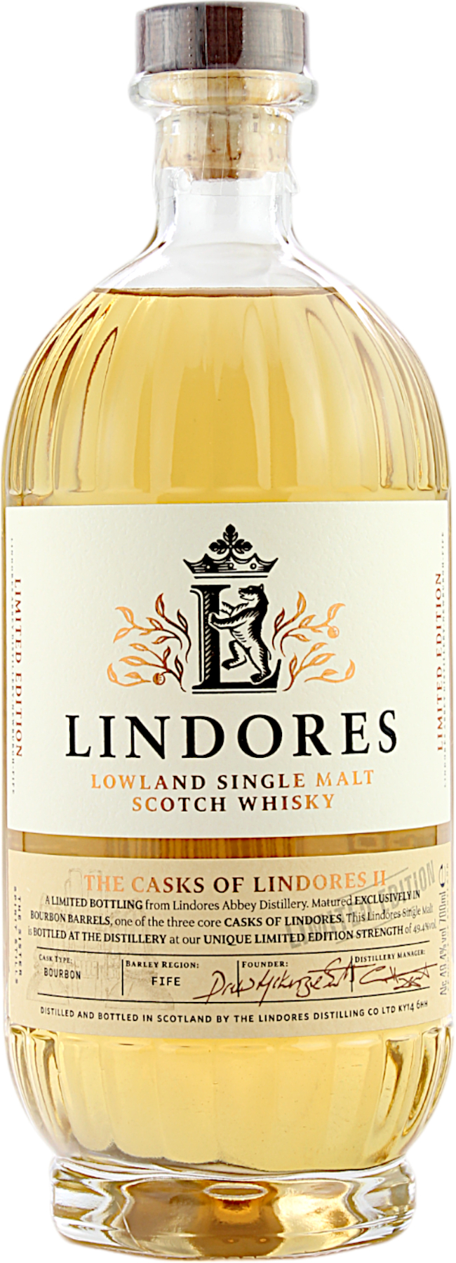 Lindores The Casks of Lindores No2 Bourbon Casks 49.4% 0,7l