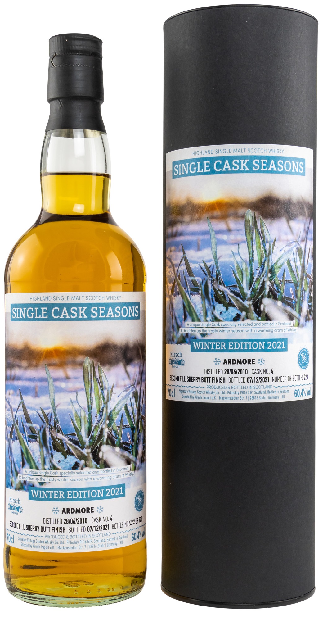 Ardmore 11 Jahre 2010/2021 Sherry Single Cask Seasons Winter 2021 60.4% 0,7l